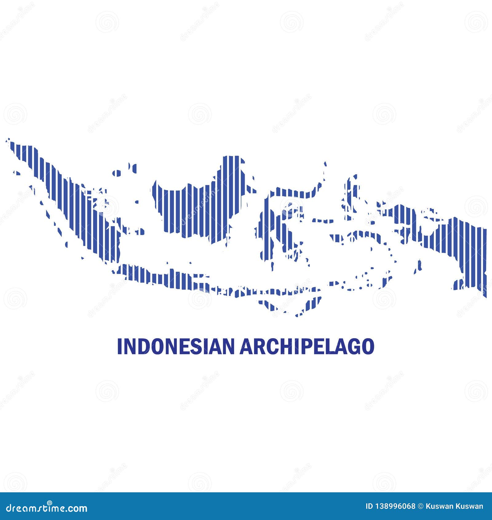 Illustration Map of Indonesian Archipelago in Eps.10 Stock Vector - Illustration of file 