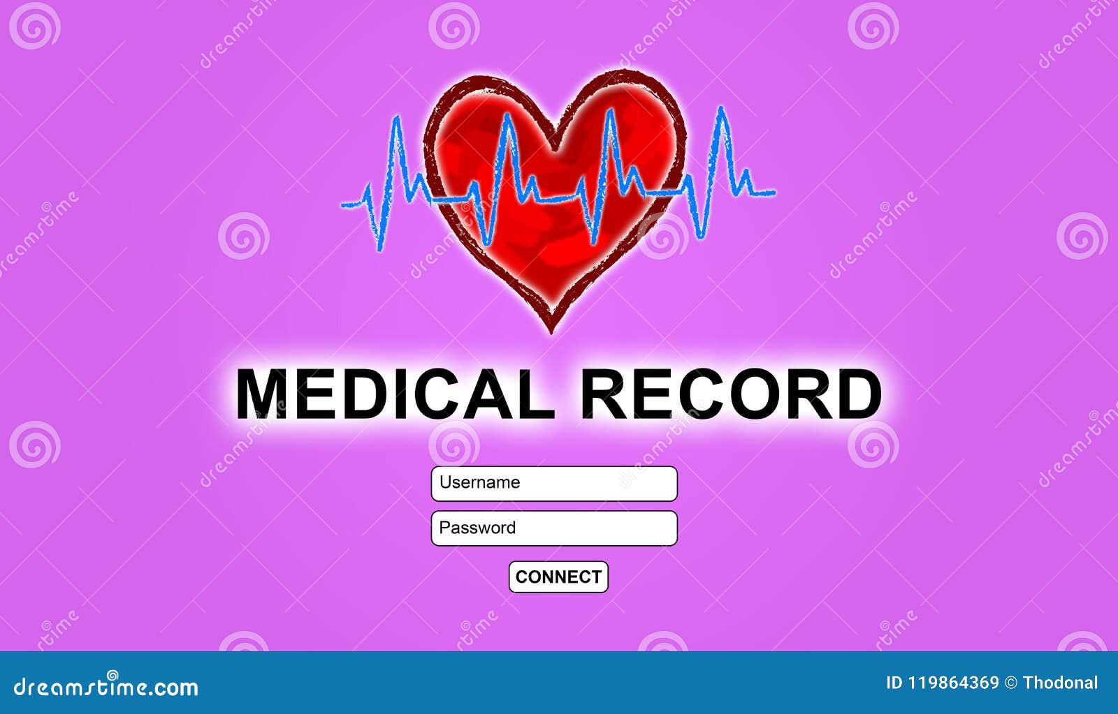 Concept of medical record stock illustration. Illustration of