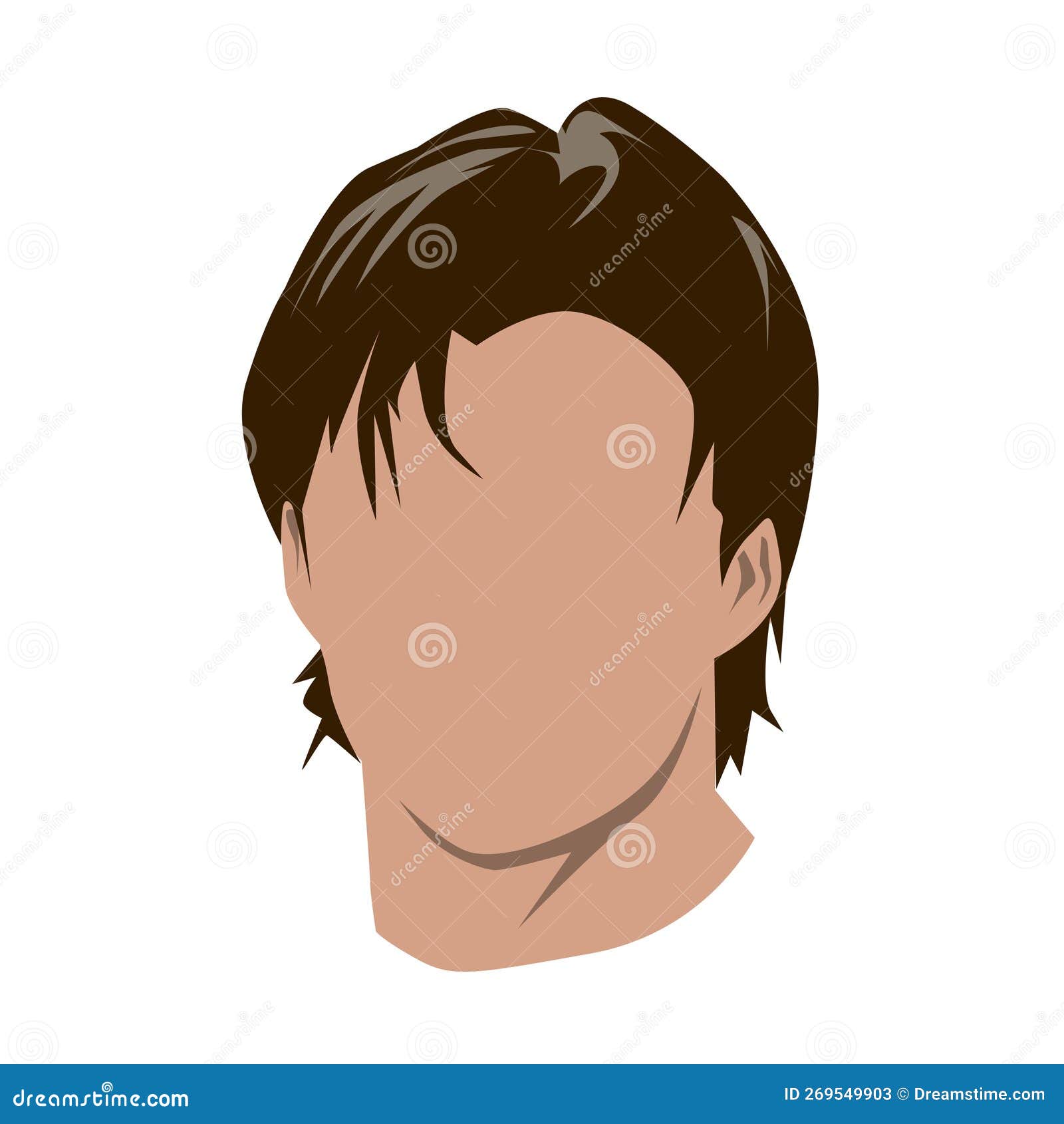 illustration men s hairstyles neat short hair bangs side parting illustration men s hairstyles neat short hair 269549903