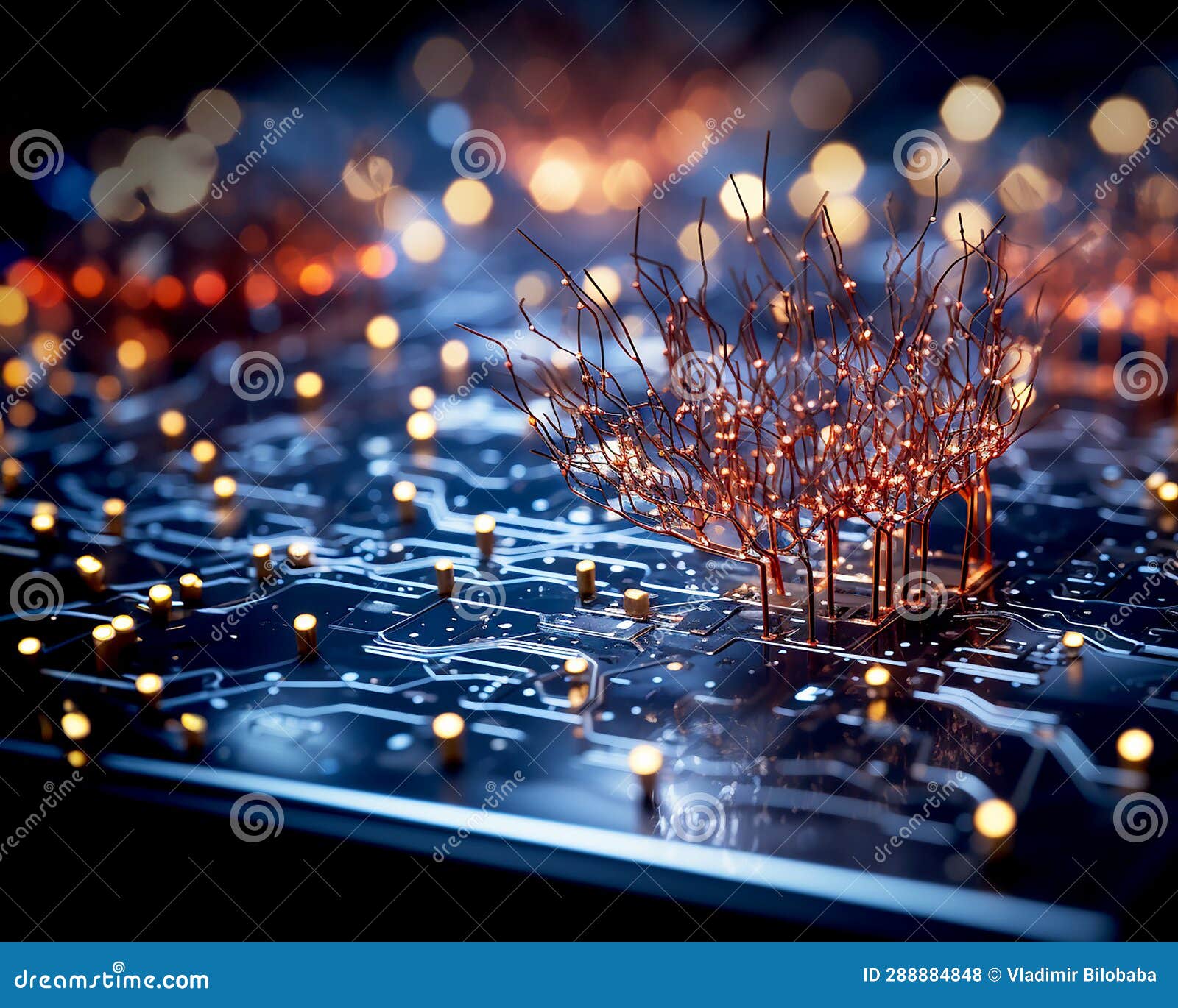 Illustration of Modern Machine Intelligence Stock Illustration