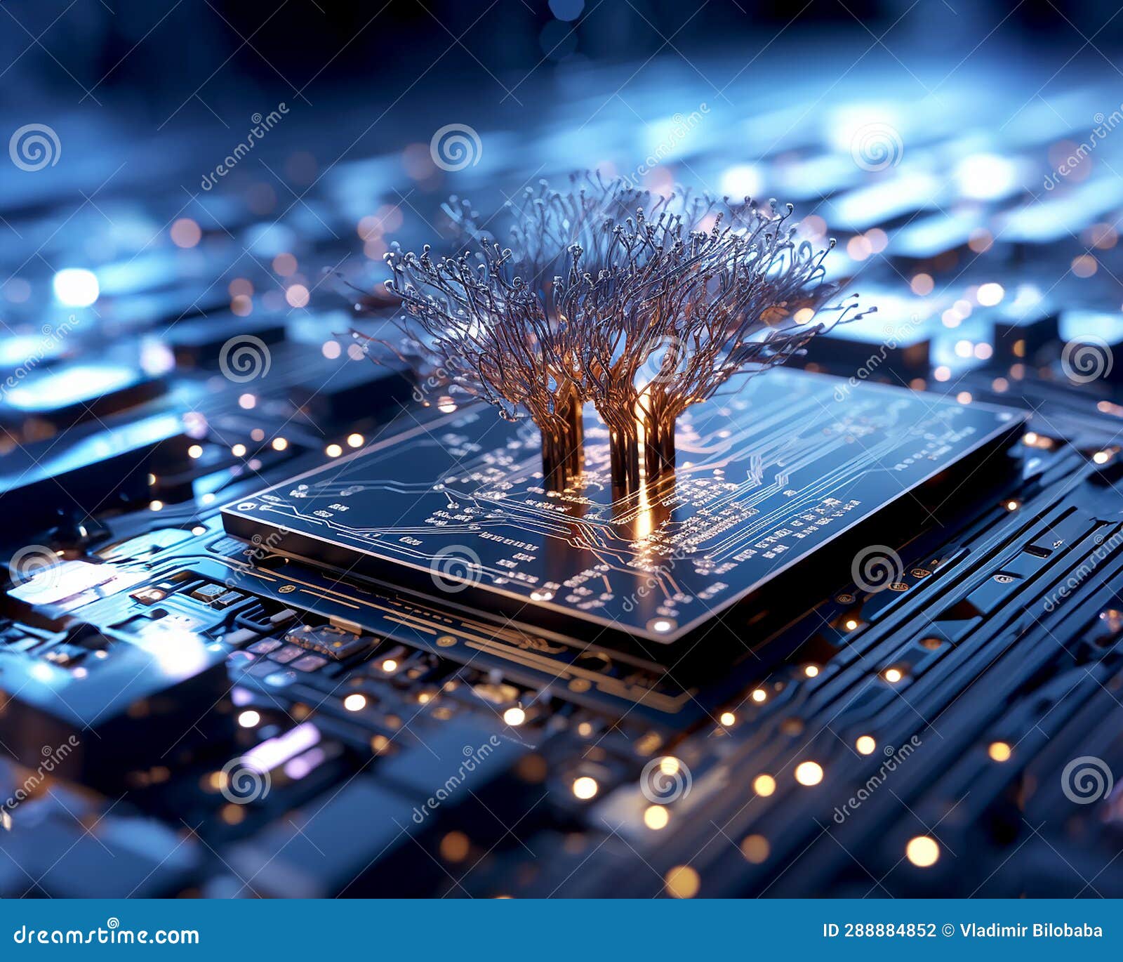 Illustration of Modern Machine Intelligence Stock Illustration