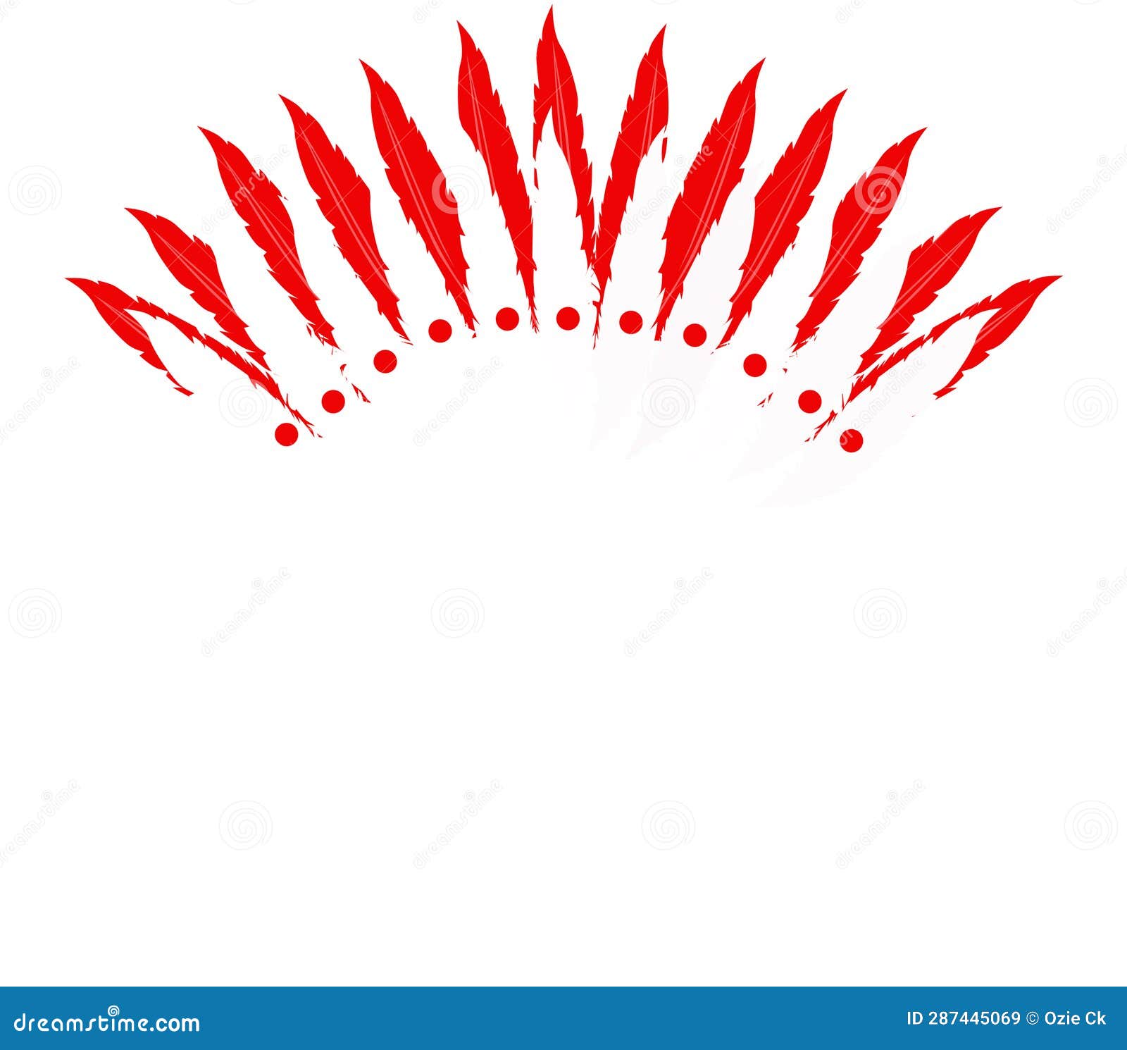 Illustration of Neatly Arranged Red and White Chicken Feathers for ...