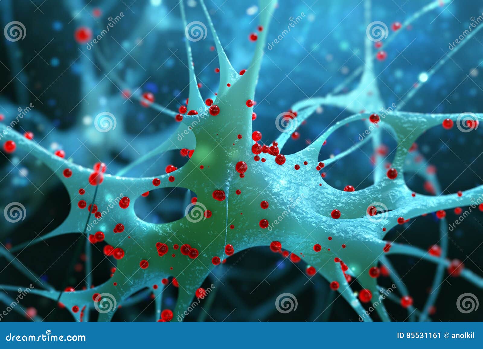 Illustration of a Nerve Cell. Abstract Illustration Stock Illustration Illustration of nerve