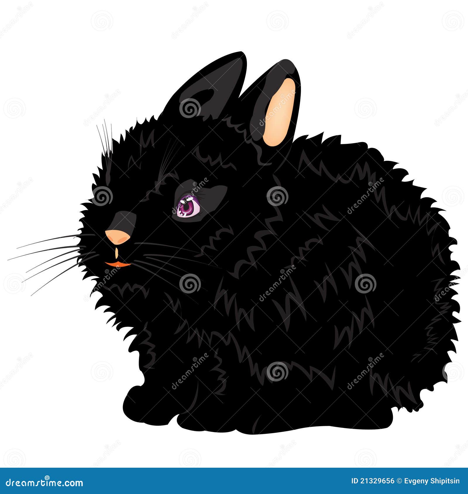 Illustration Of The Nice Black Rabbit Stock Vector - Illustration of ...