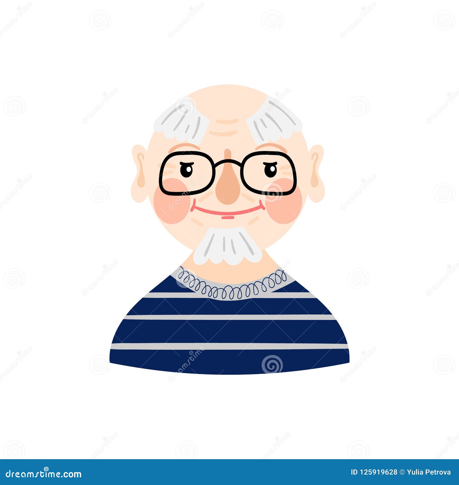 Illustration with Grandfather Face Stock Vector - Illustration of adult,  design: 125919628