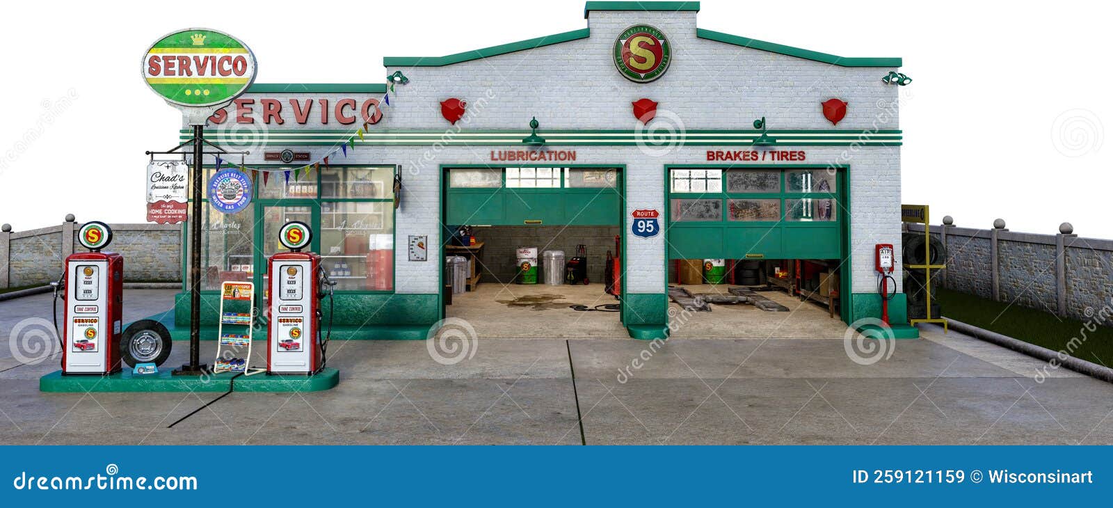 Old Vintage Gas Station, Isolated Editorial Stock Image - Image of  isolated, station: 259121159