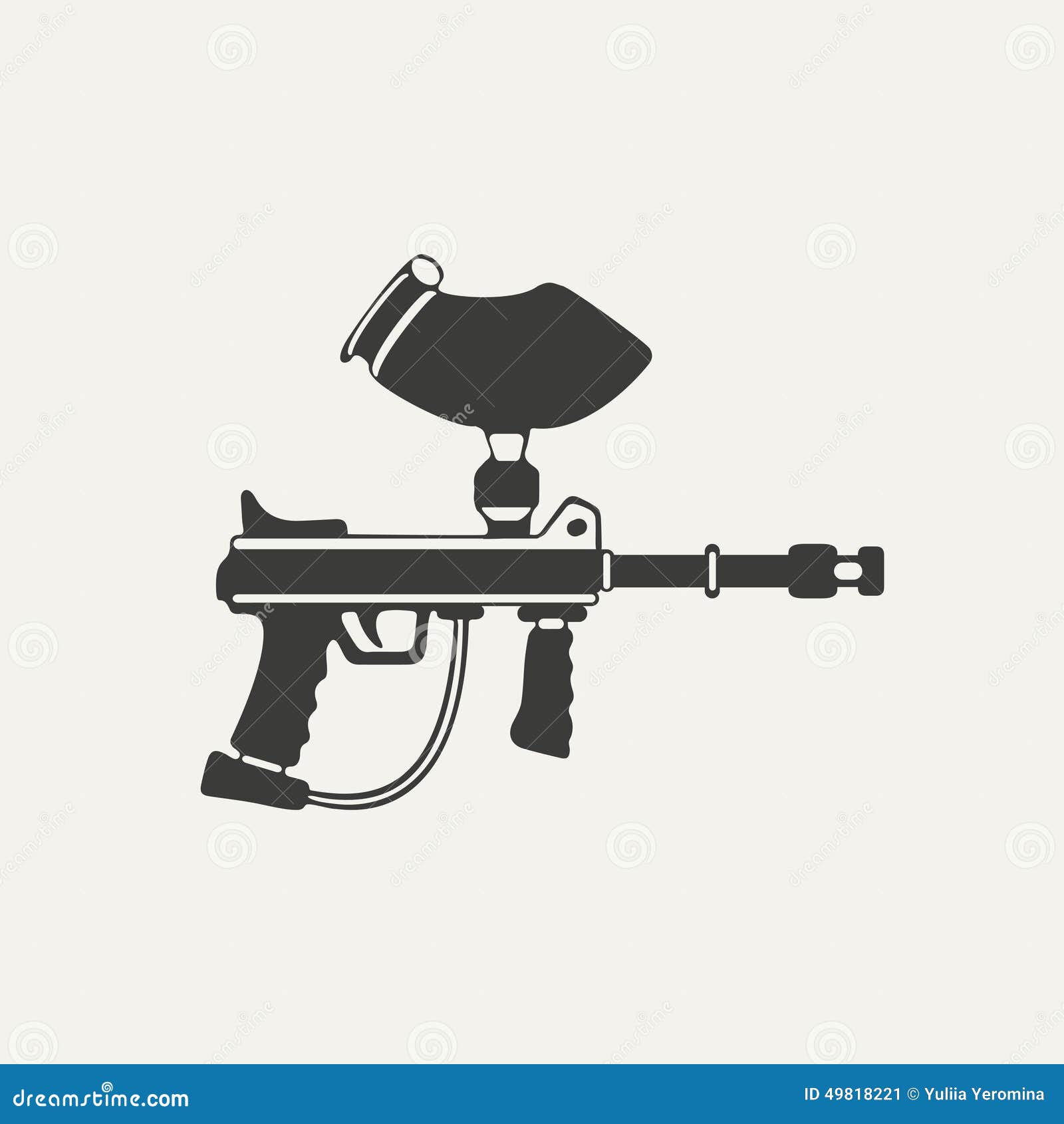 Illustration of Paintball Gun Stock Vector Illustration of game
