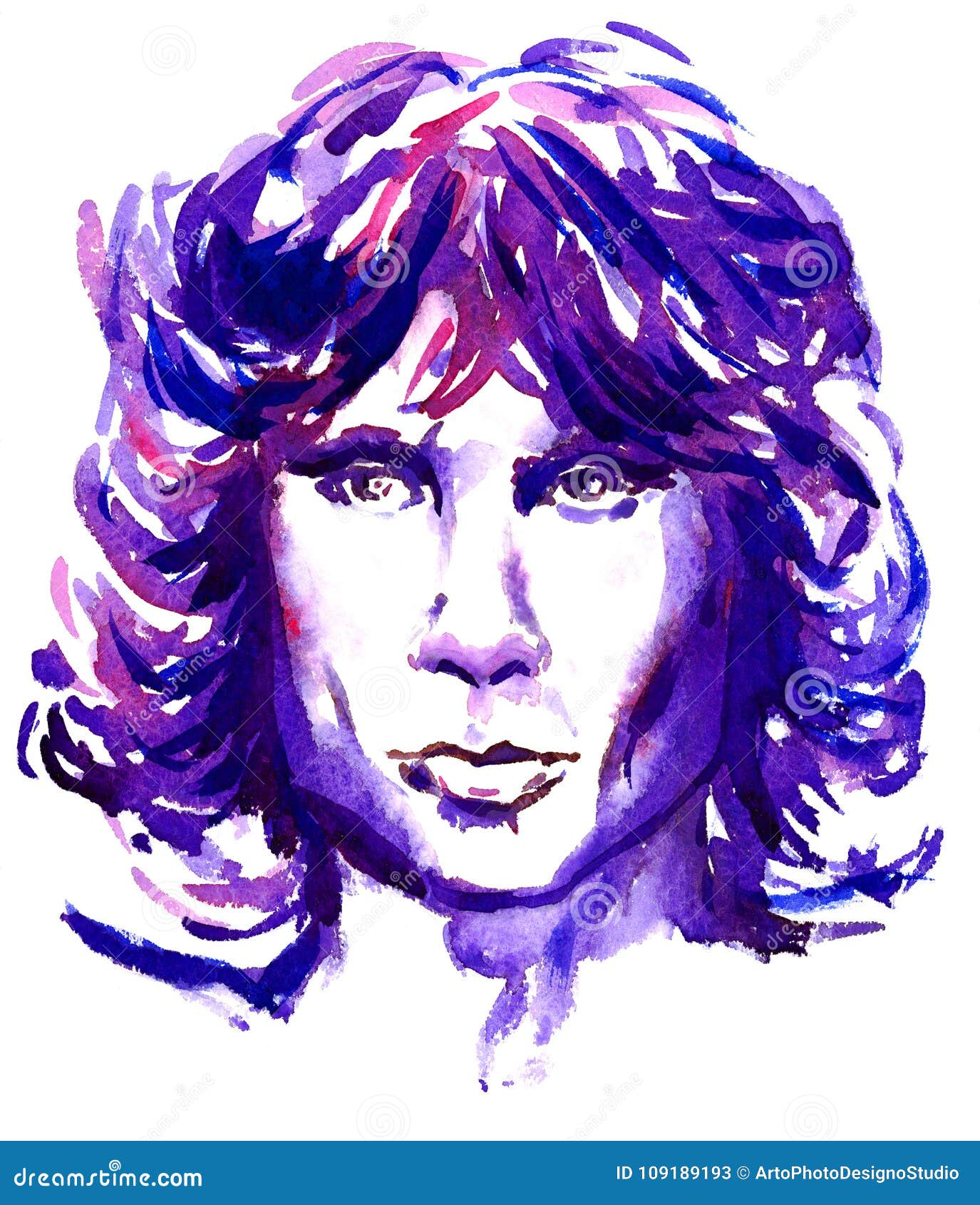 Jim Morrison Rock Star Portrait Vector Illustration Skettch Style ...