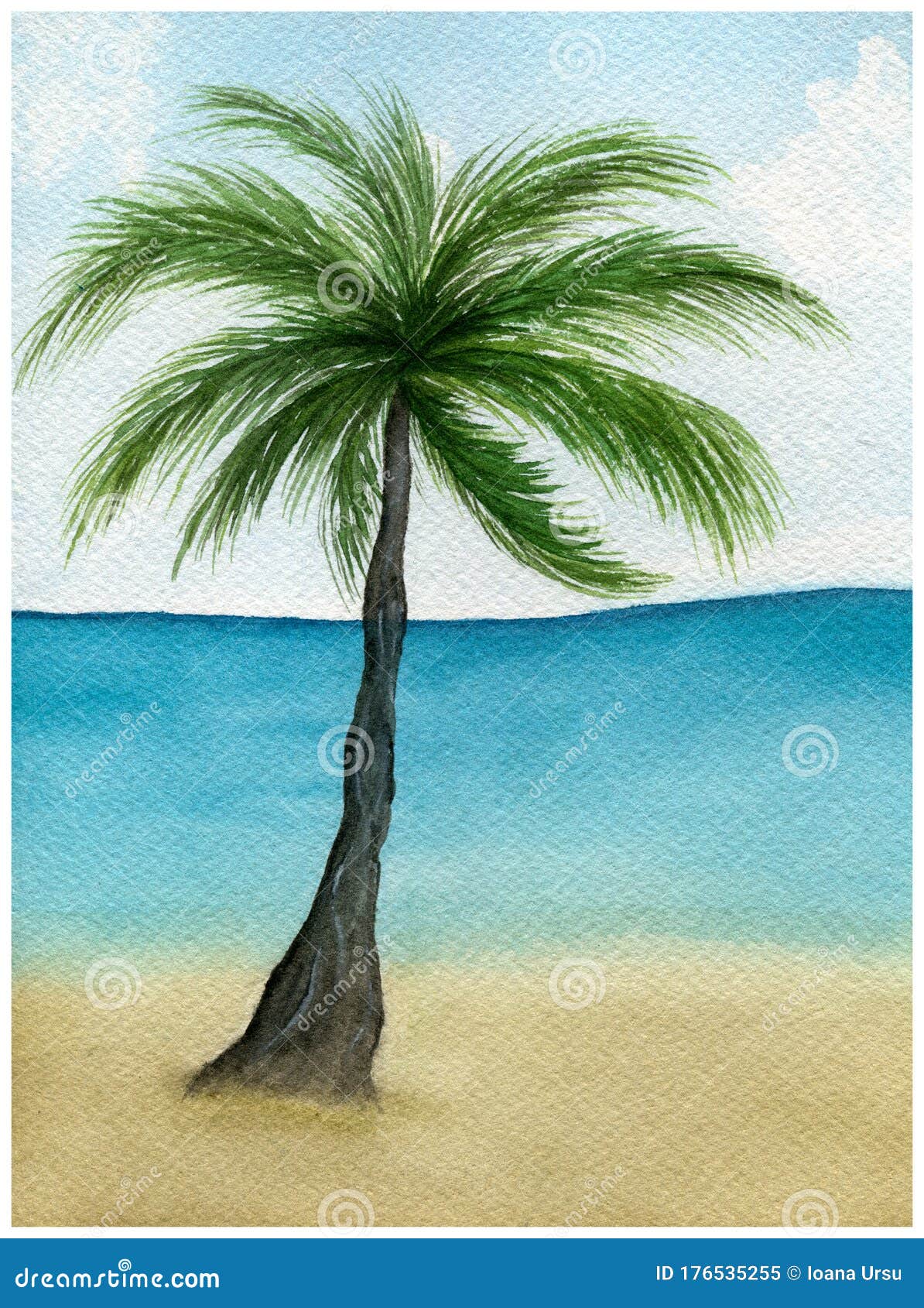 Tropical Sea Beach Scenery Silk Poster 24x36“ Coconut Tree Modern Home Decor 02 