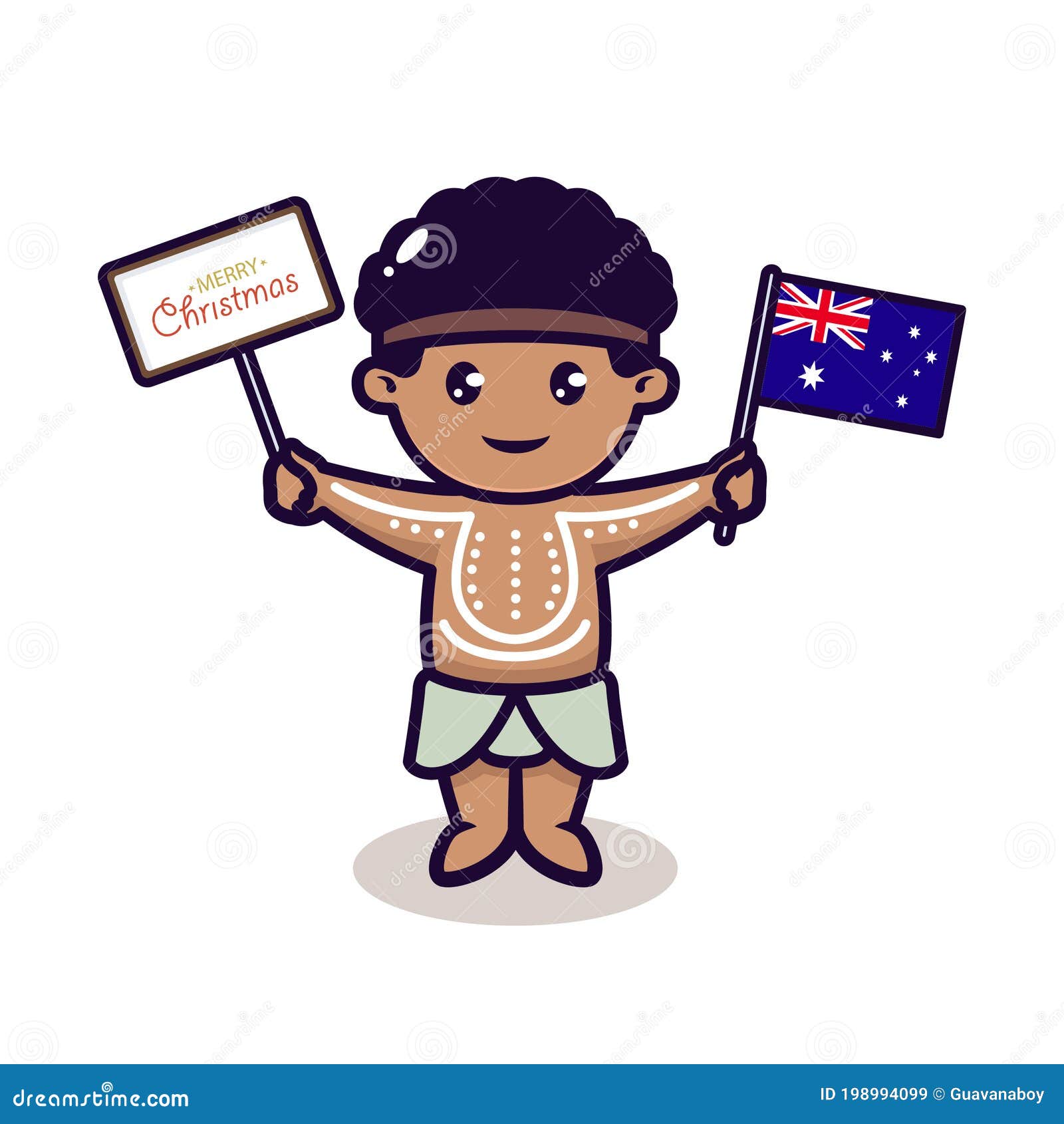 Australian Christmas Mascot Stock Illustration - Illustration of ...