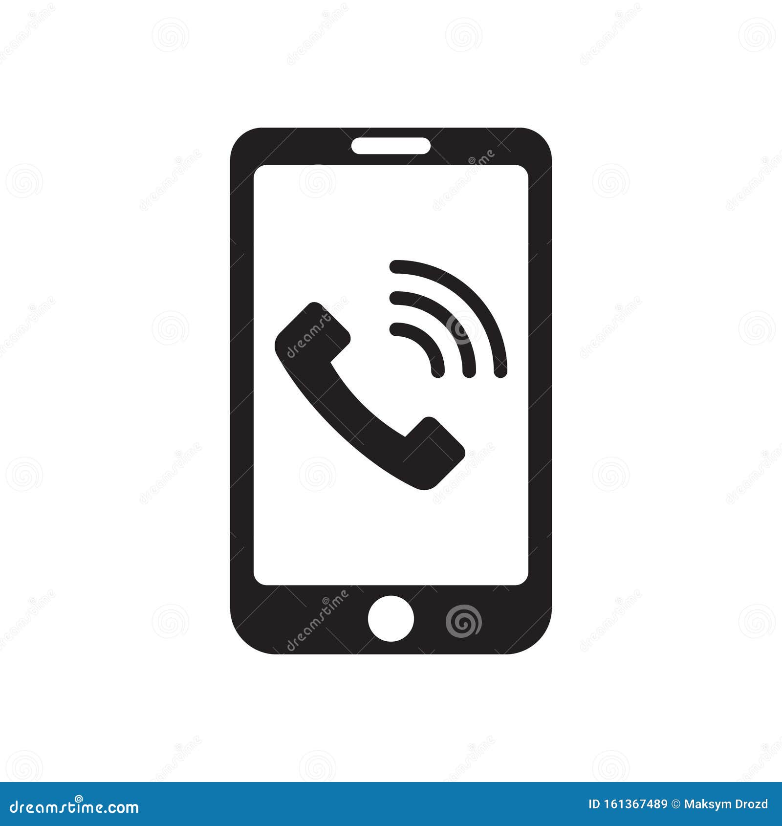 Illustration Phone Cell Icon Smartphone Symbol Mobiltelefon Mit Rufzeichen Vektor Abbildung Illustration Von Illustration Mobiltelefon