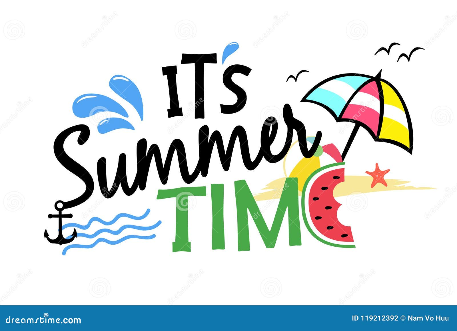 Its summer time Royalty Free Vector Image - VectorStock