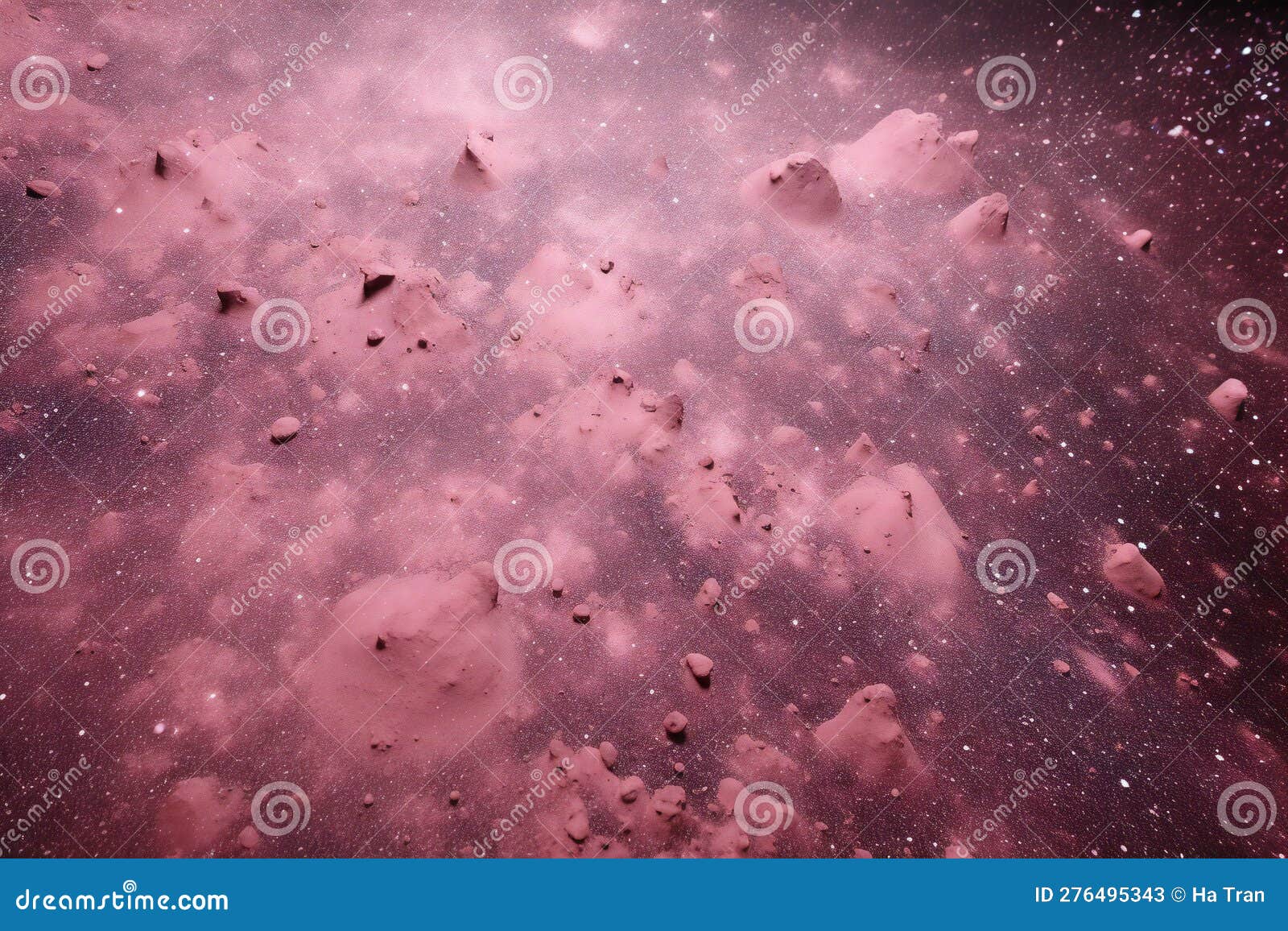 Pink Nebula in Space, Abstract Background and Texture for Design Stock