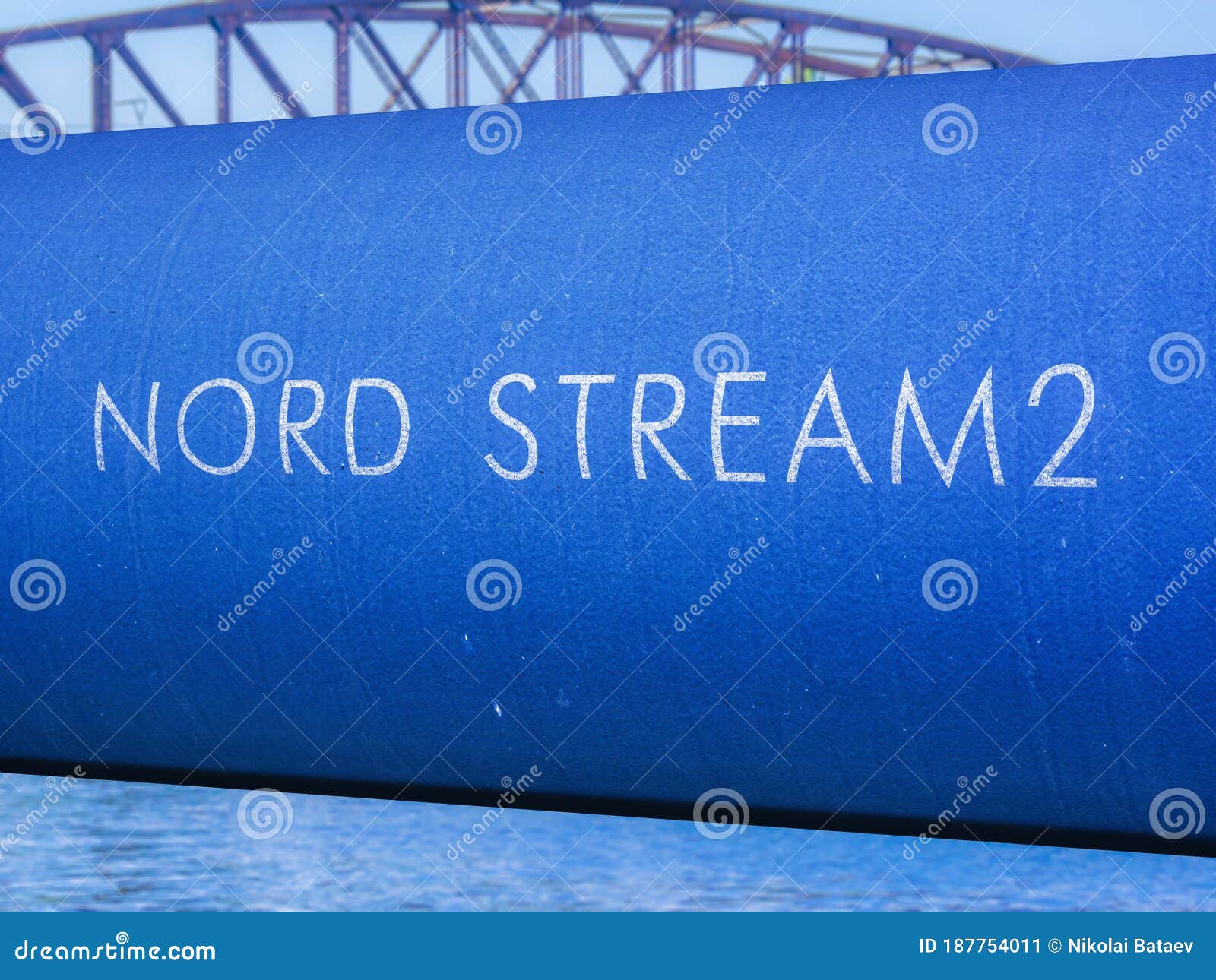  with a pipe and the inscription `nord stream 2`