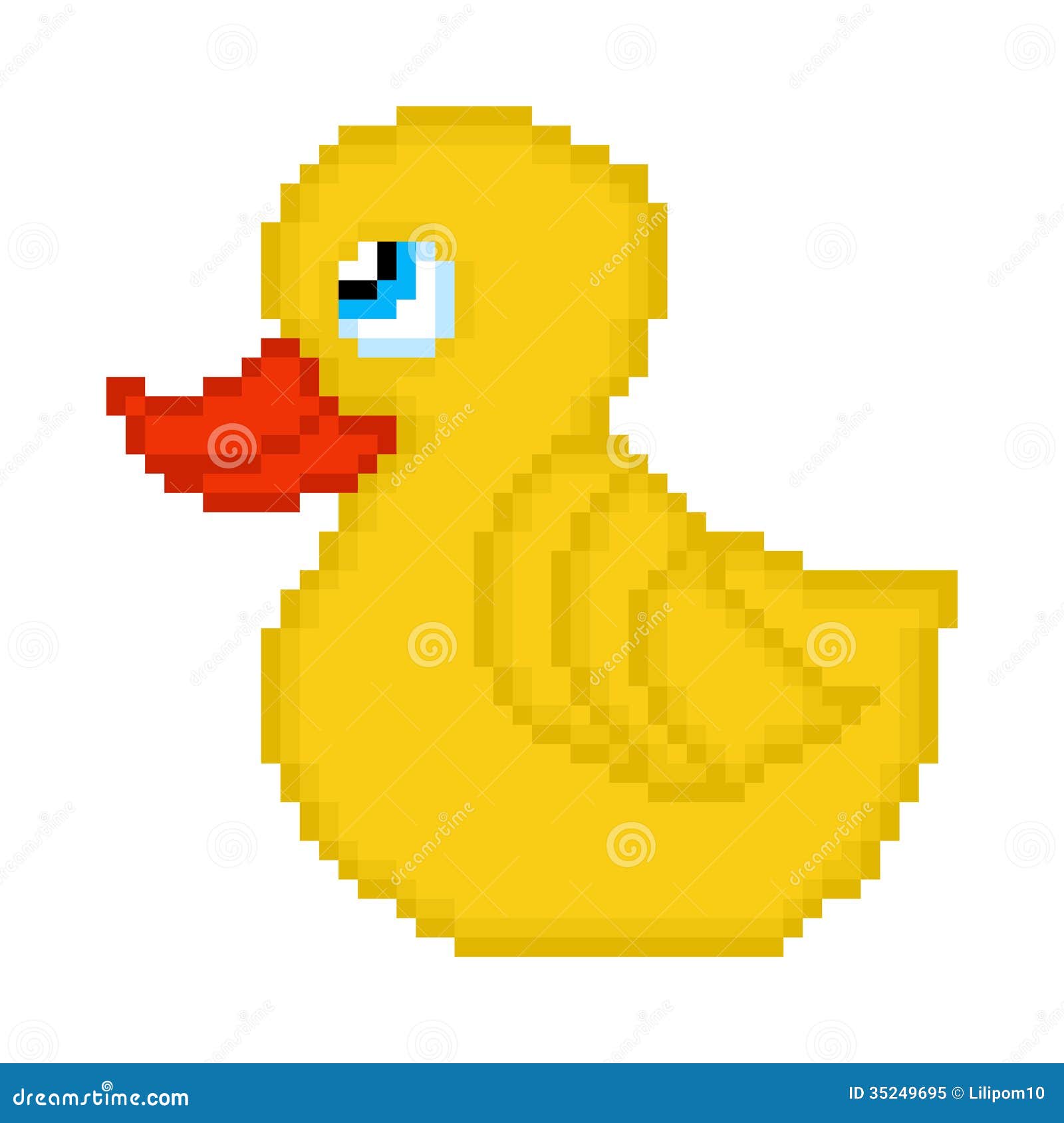 Illustration Pixel Duck Stock Vector Illustration Of White