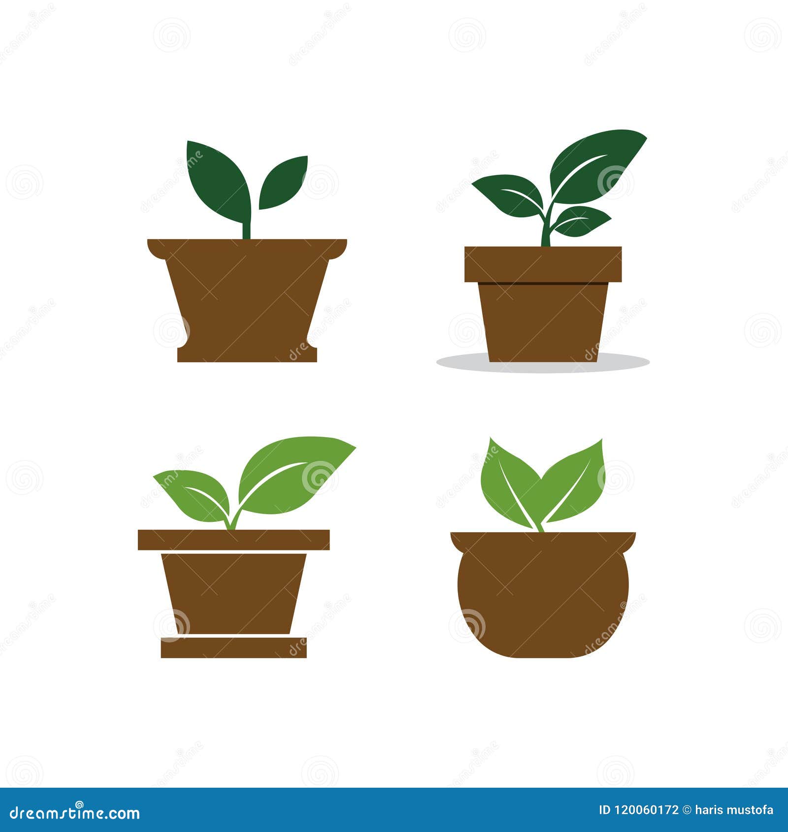 Plant Pot  Logo  Design  Template Stock Vector Illustration 