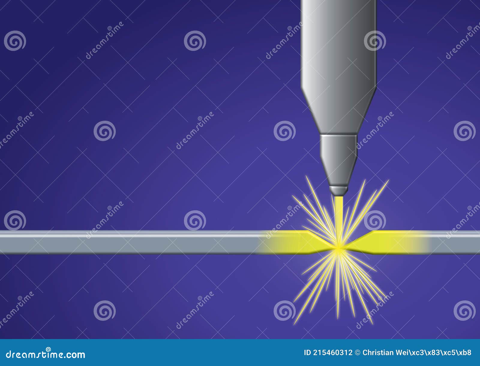 Illustration of Plasma Cutting Machine Stock Vector - Illustration of