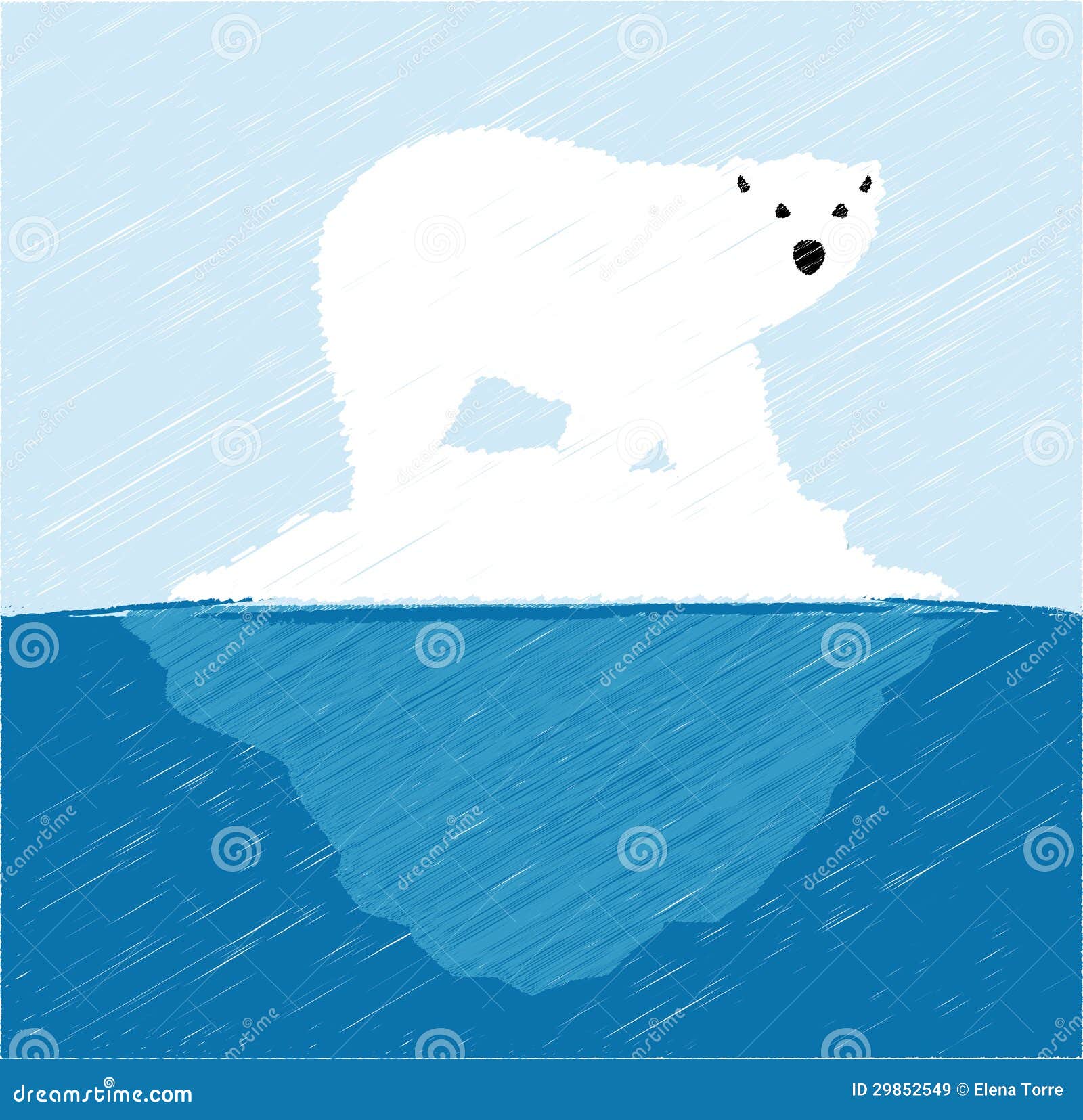 Polar bear on iceberg stock vector. Illustration of floe - 29852549