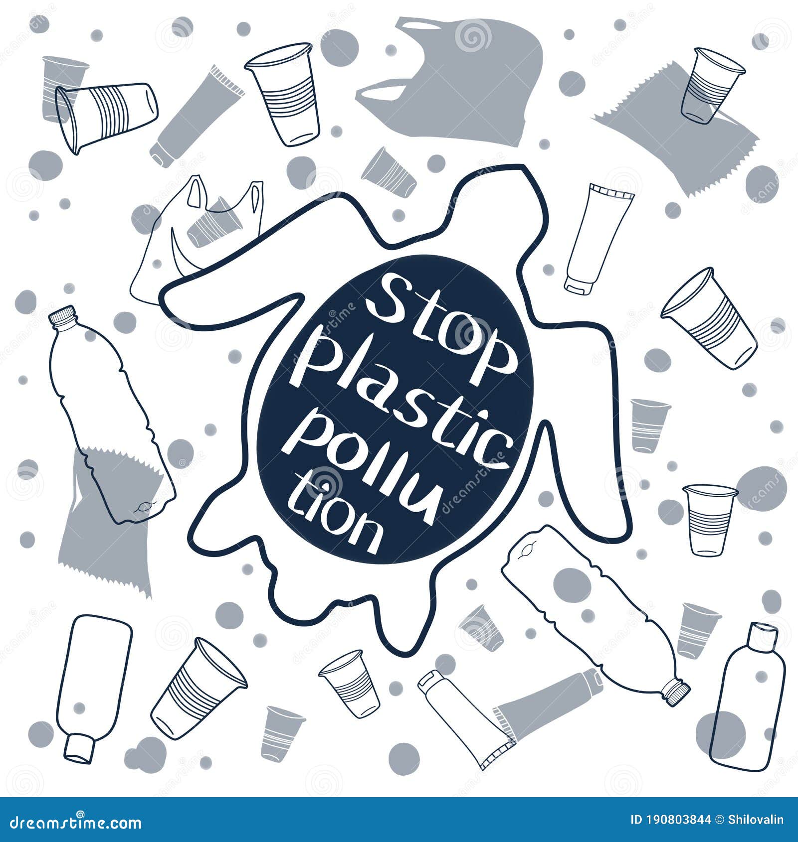 Premium Vector | Stop ocean plastic pollution. poster ecological campaign