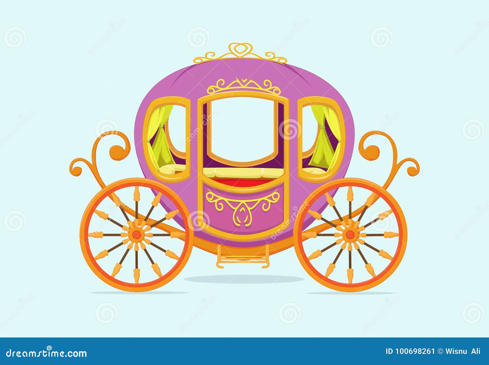 Illustration of Princess Carriage Cartoon Stock Vector - Illustration ...