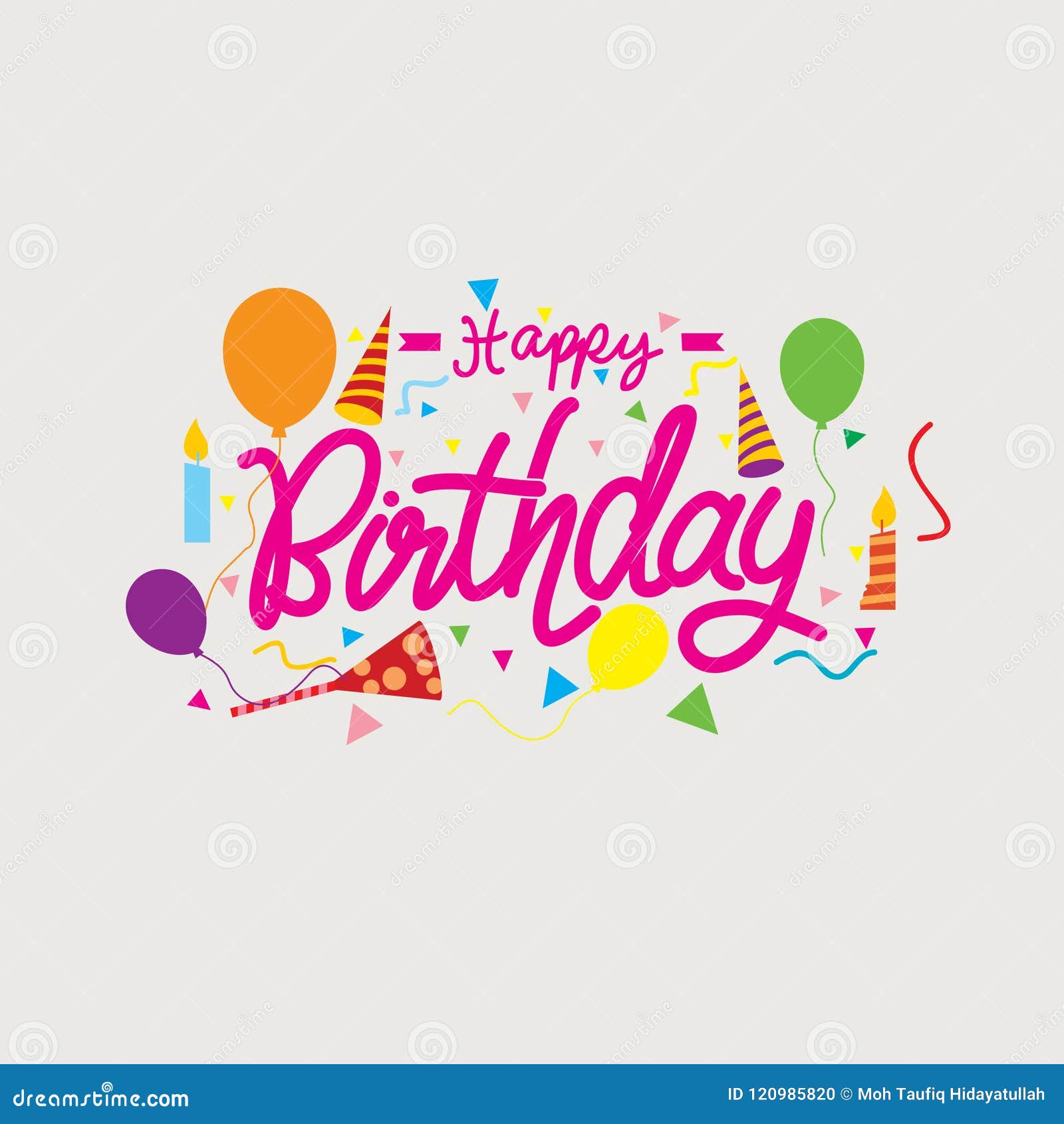 happy birthday template card icon vector card design stock happy birthday template card