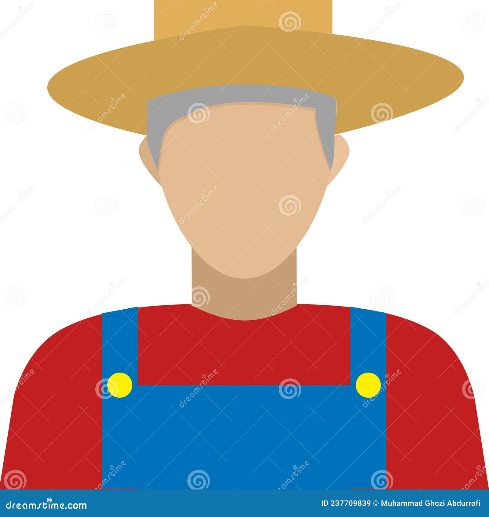Illustration Profile Icon, Avatar Old Farmer, Male Stock Illustration ...