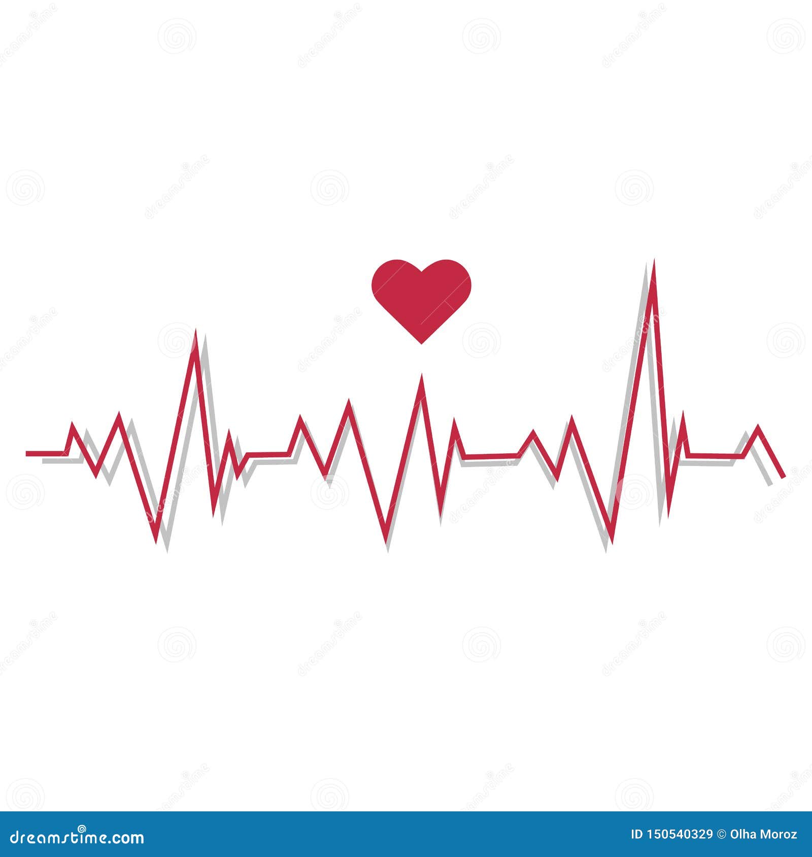 Illustration of a Pulse Line. Cardiogram Stock Illustration ...