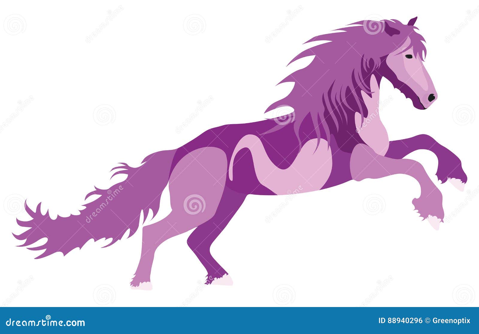 Illustration purple Horse stock vector. Illustration of colorful 88940296