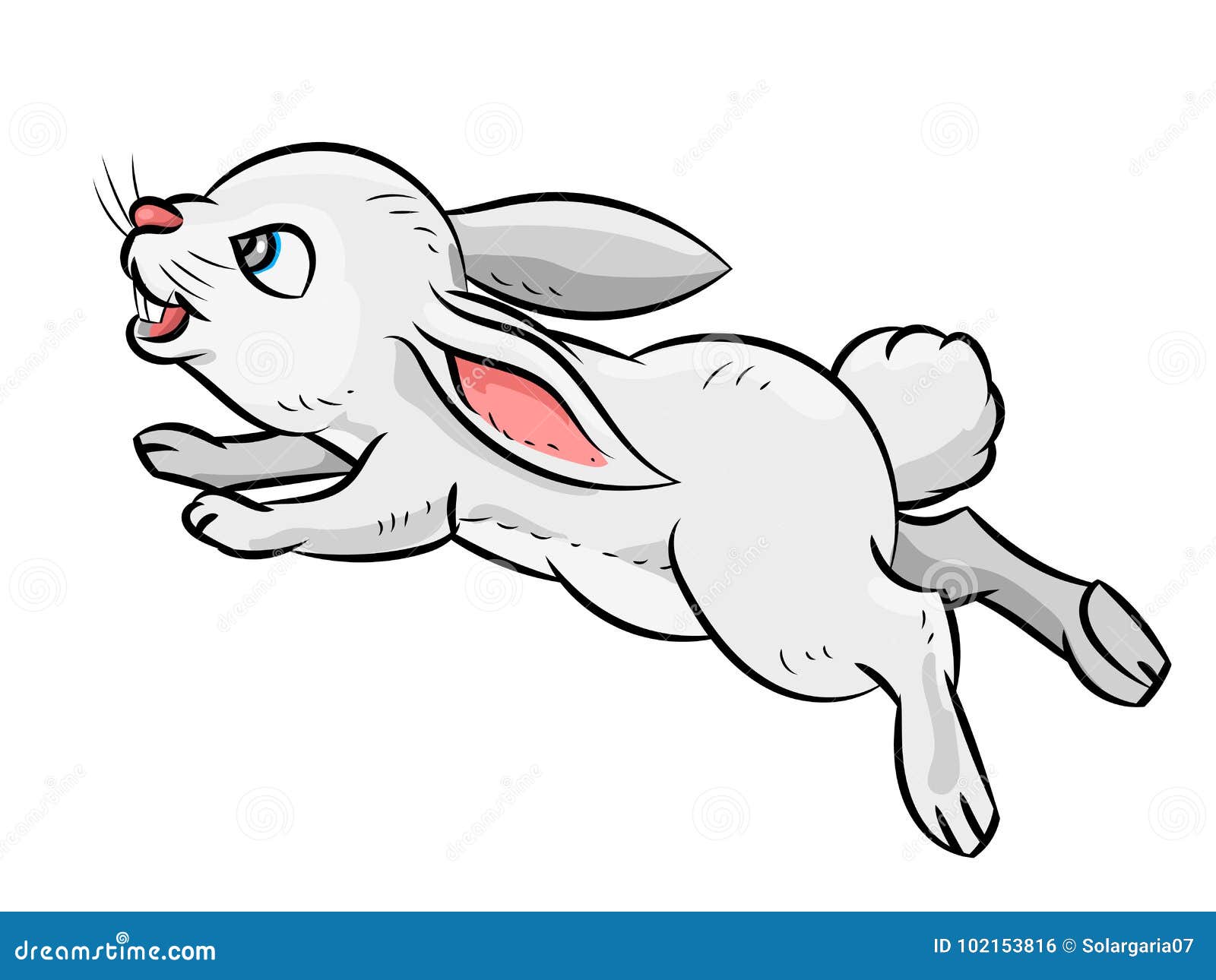 Cartoon bunny hopping