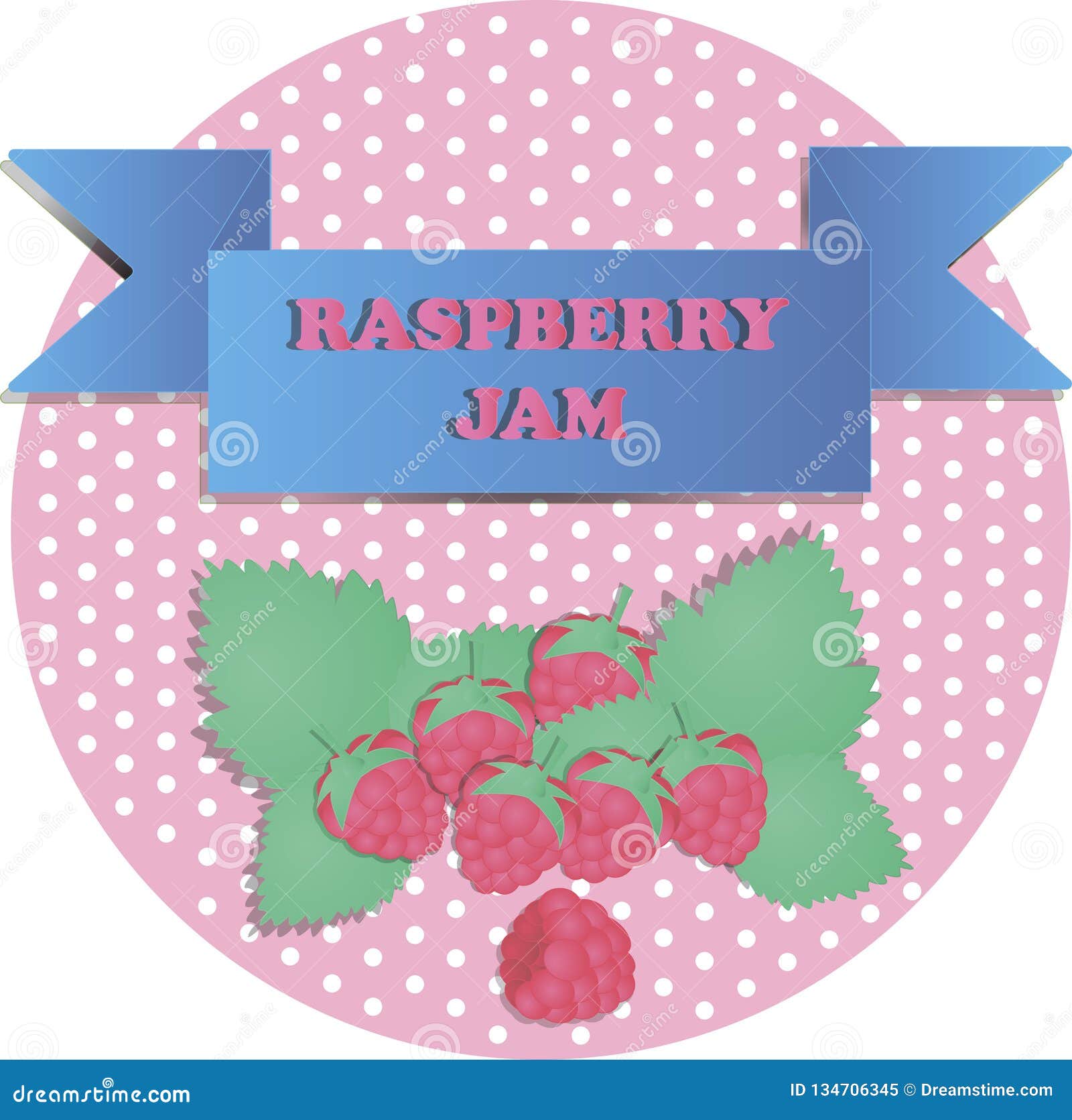 Illustration Of Raspberry Jam Stickers Stock Vector - Illustration of