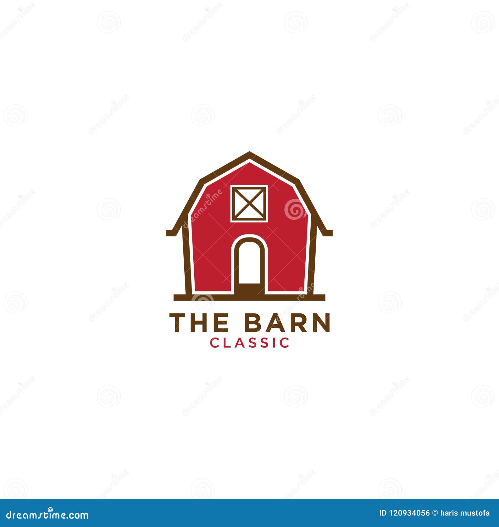 Red Barn Logo Design Template Stock Vector Illustration Of Food