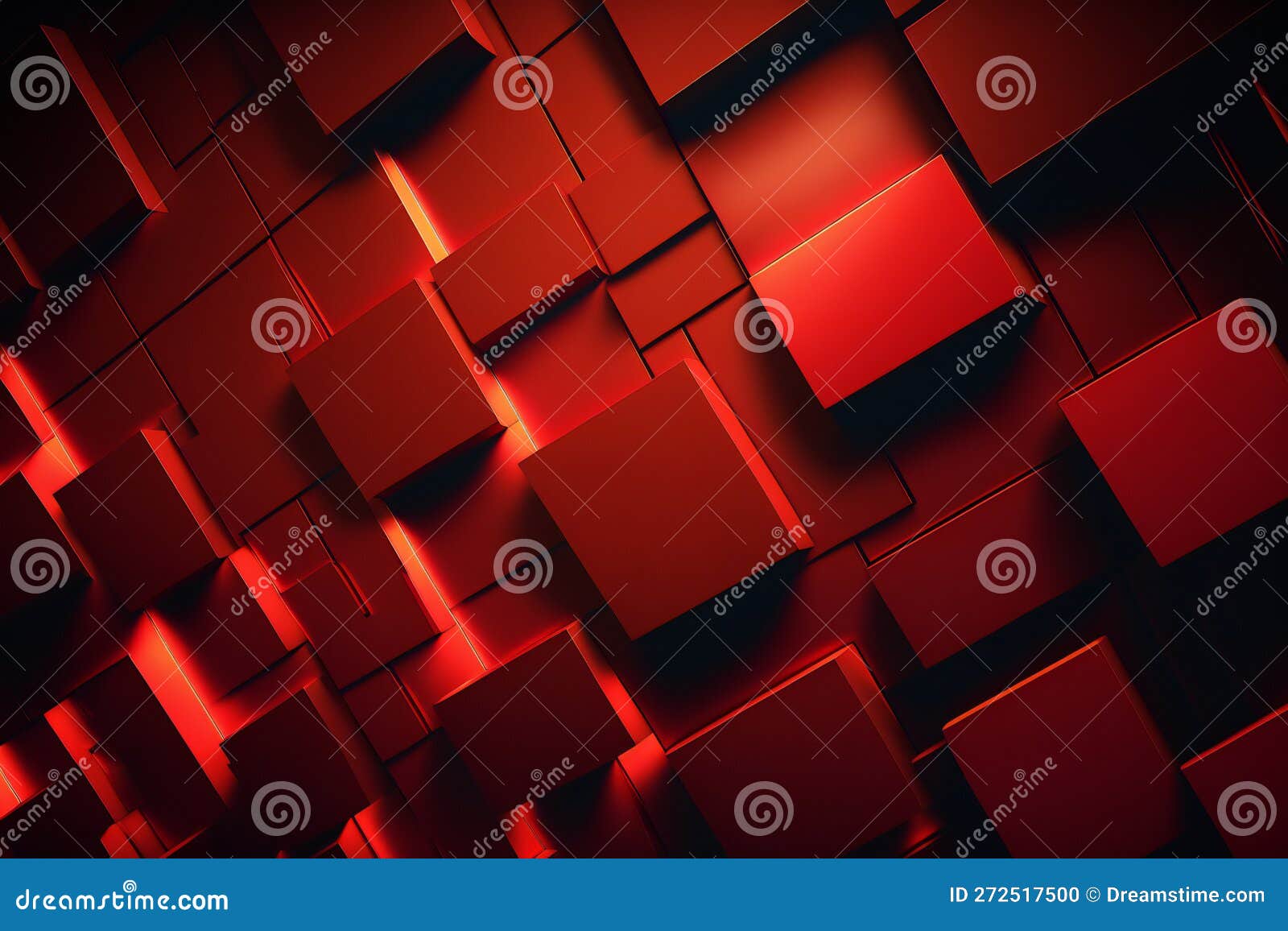 Red Wall, Creative Digital Illustration, Abstract, Backgrounds Stock
