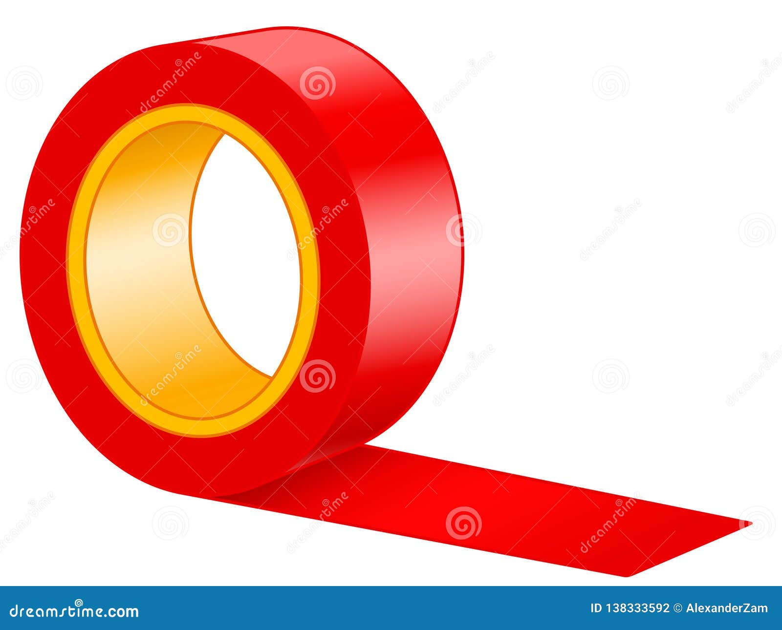 Ribbon roll illustration stock vector. Illustration of belt - 138333592