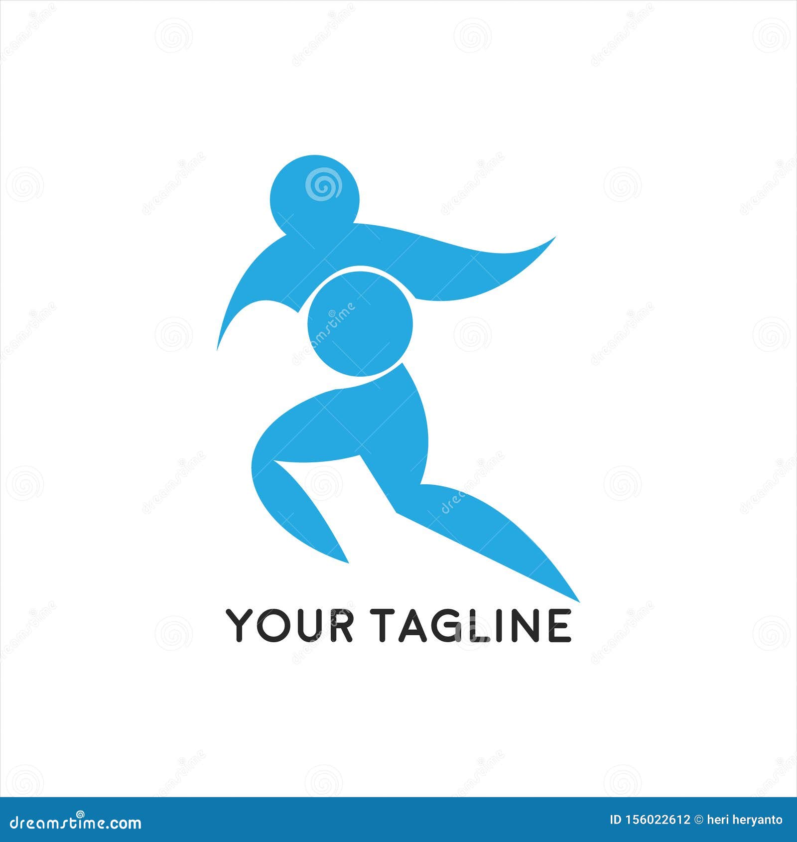 The Running Logo on Wite Background Stock Illustration - Illustration ...