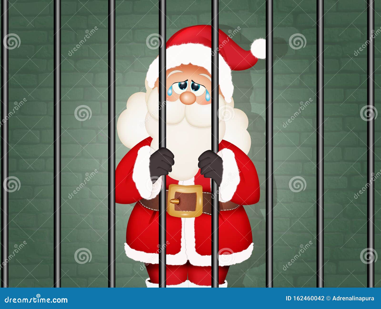 Illustration of Santa Claus Arrested Stock Illustration Illustration