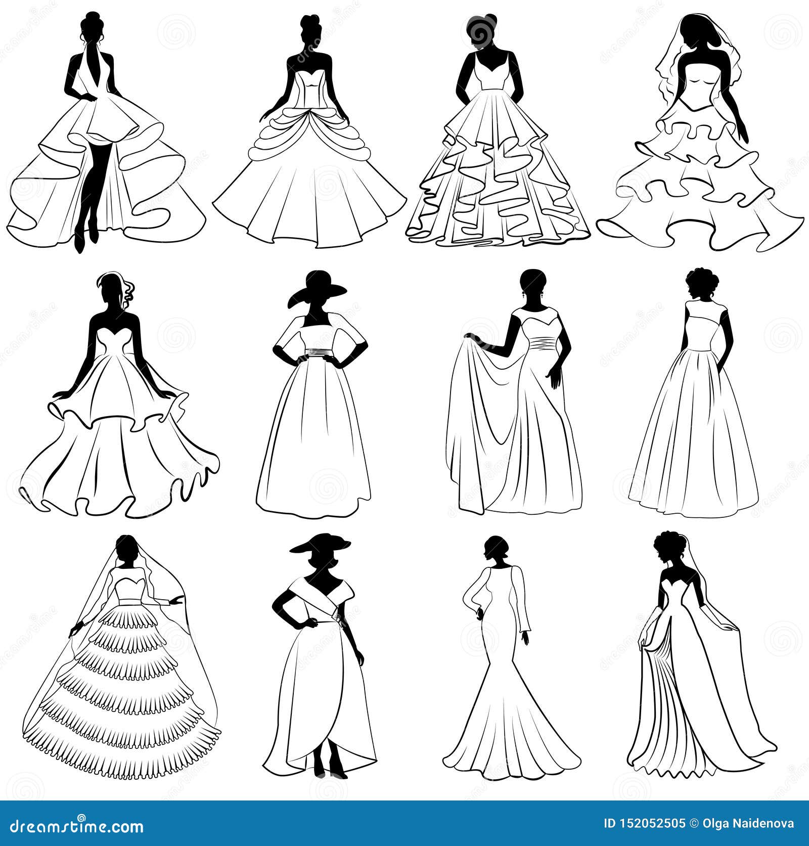 wedding dress silhouettes