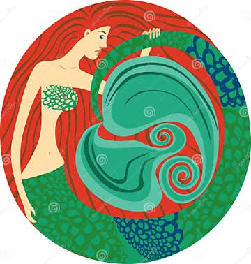 Illustration of mermaid stock vector. Illustration of fairy - 17003813
