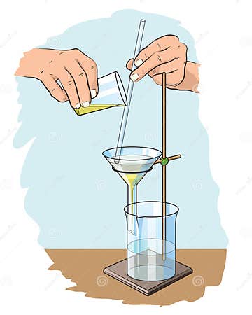 Chemical Experiment - Draining Stock Vector - Illustration of equipment ...