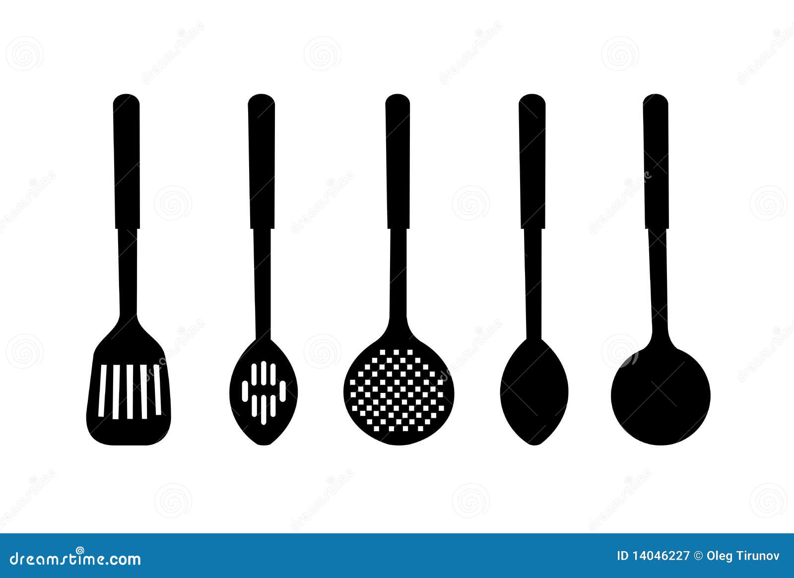  silhouette of kitchen ware