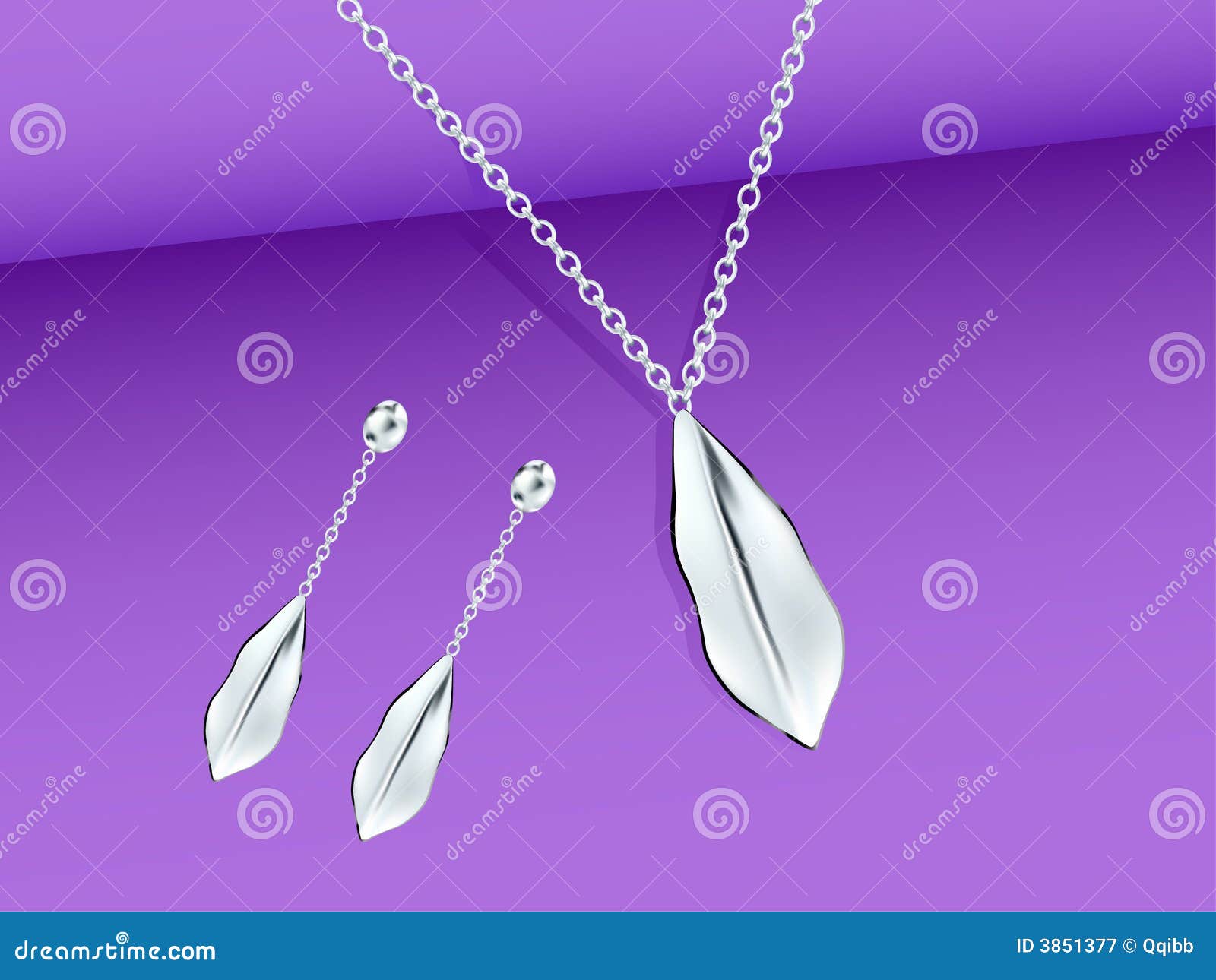Illustration of Silver Jewelry Stock Vector Illustration of detail