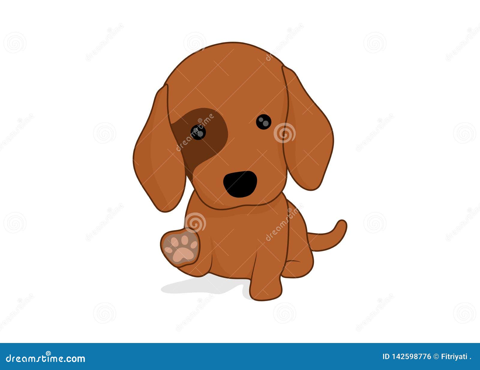 Illustration Simple D Un Teckel De Bebe Illustration De Vecteur Illustration Du Couleurs Cheri