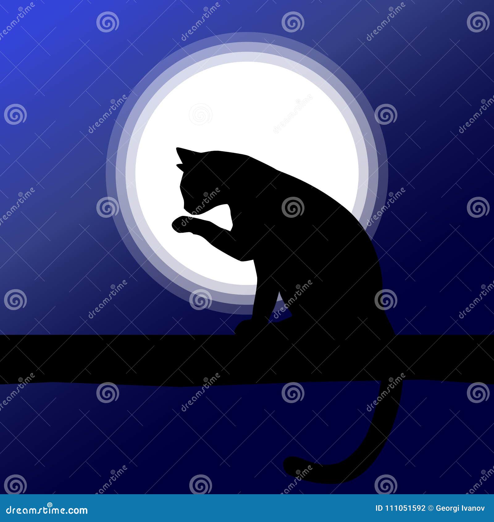 Illustration Simple De Silhouette De Chat Chat Se Reposant Sur Une Branche D Arbre Devant La Lune Illustration De Vecteur Illustration Du Profil Dessin Illustration Simple De Silhouette De Chat Chat Se Reposant Sur Une Branche D Arbre Devant La Lune Illustration De Vecteur Illustration Du Profil Dessin