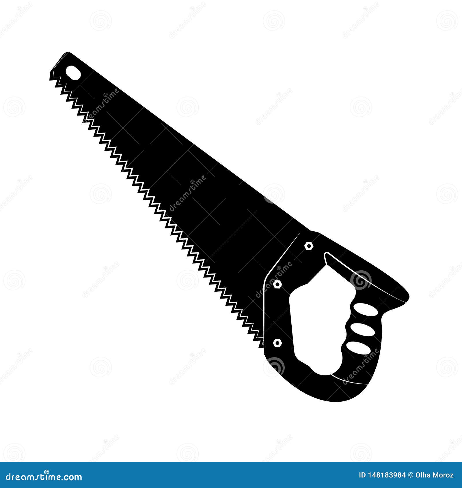 Download Illustration In A Simple Style Saw. Vector Hand Saw In ...