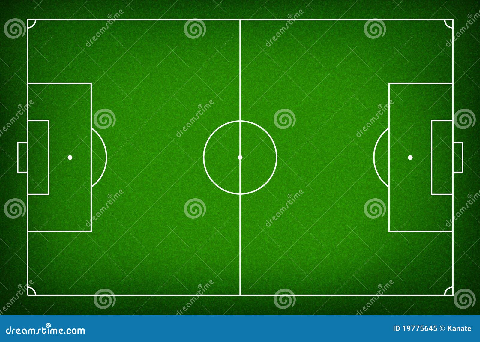 Illustration of a Soccer Field. Stock Illustration - Illustration of