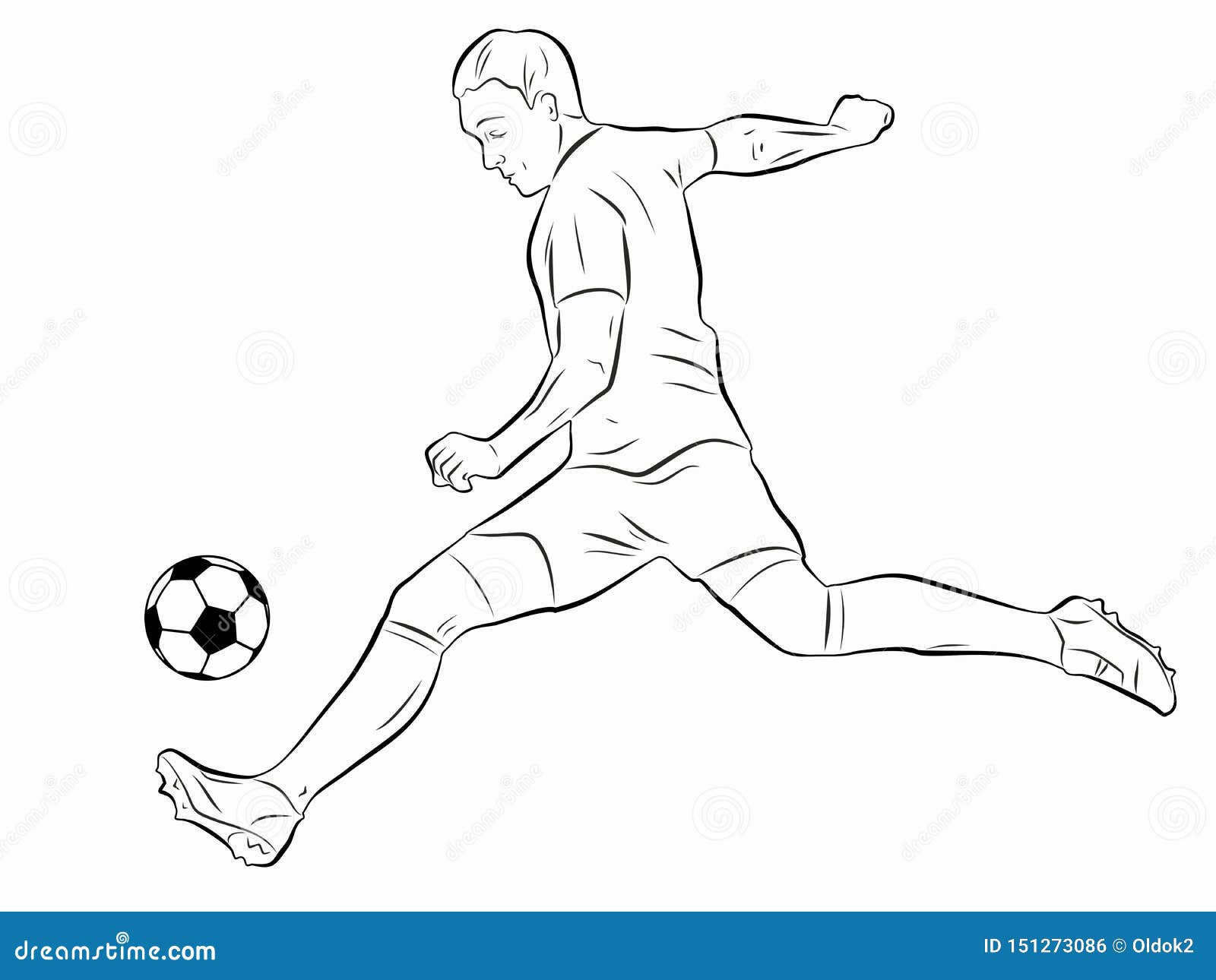 Illustration of Soccer Player, Vector Draw Stock Vector - Illustration of  match, male: 151273086