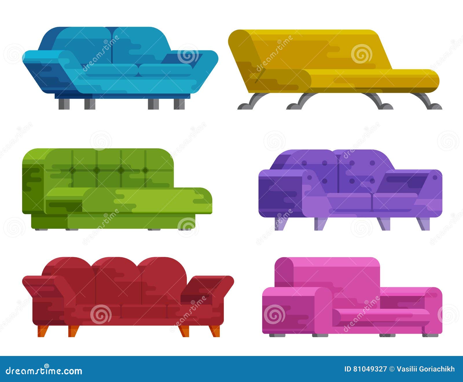 Illustration of sofa set stock illustration. Illustration of modern