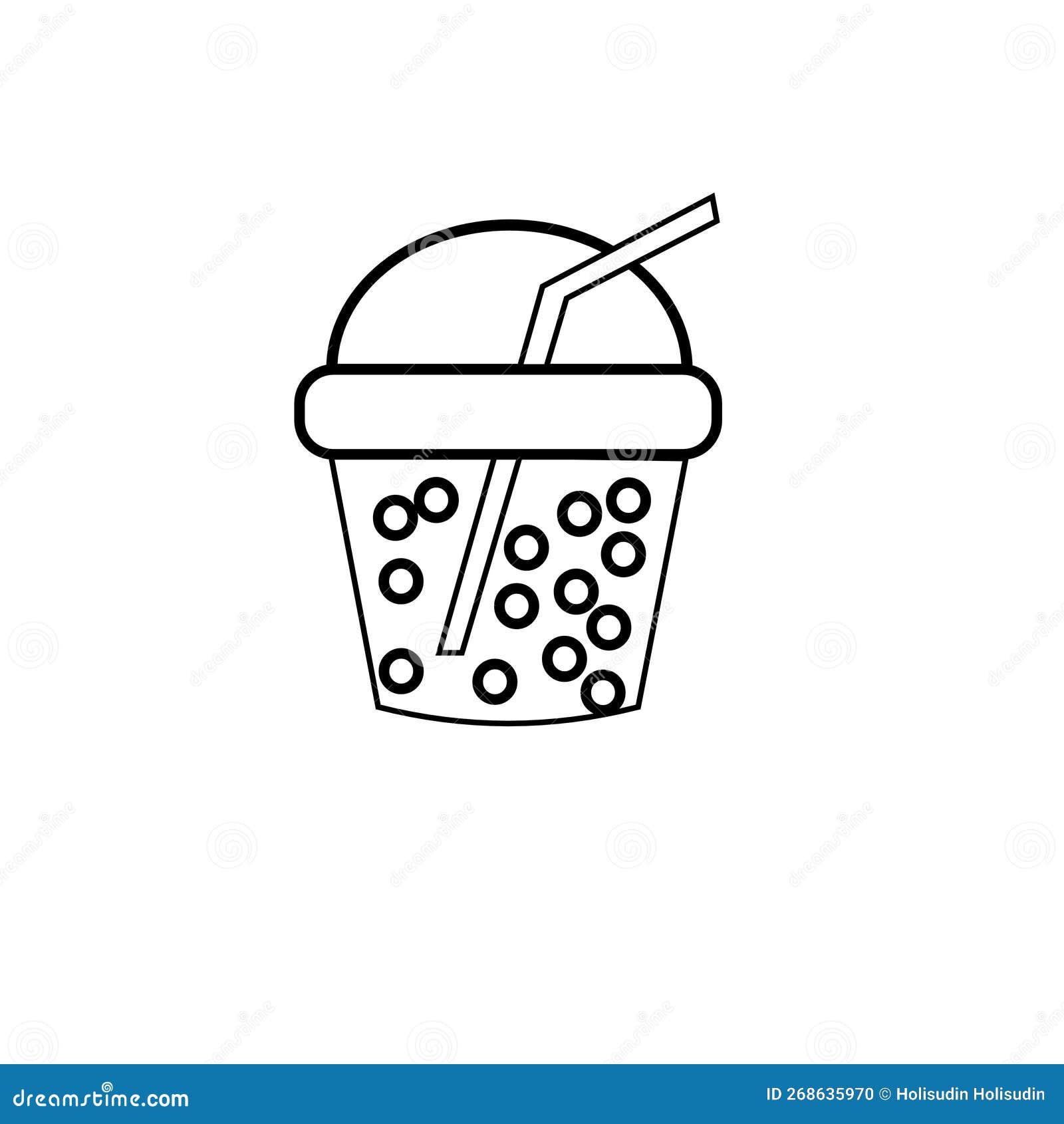 Illustration of a Soft Drink Mixed with Jelly Stock Illustration