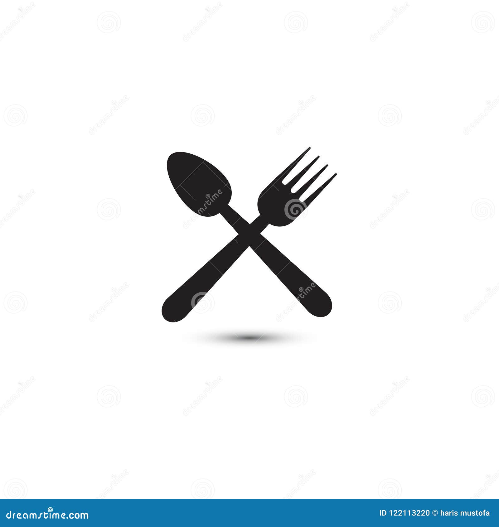 Spoon and Fork Graphic Design Template Stock Vector - Illustration of ...