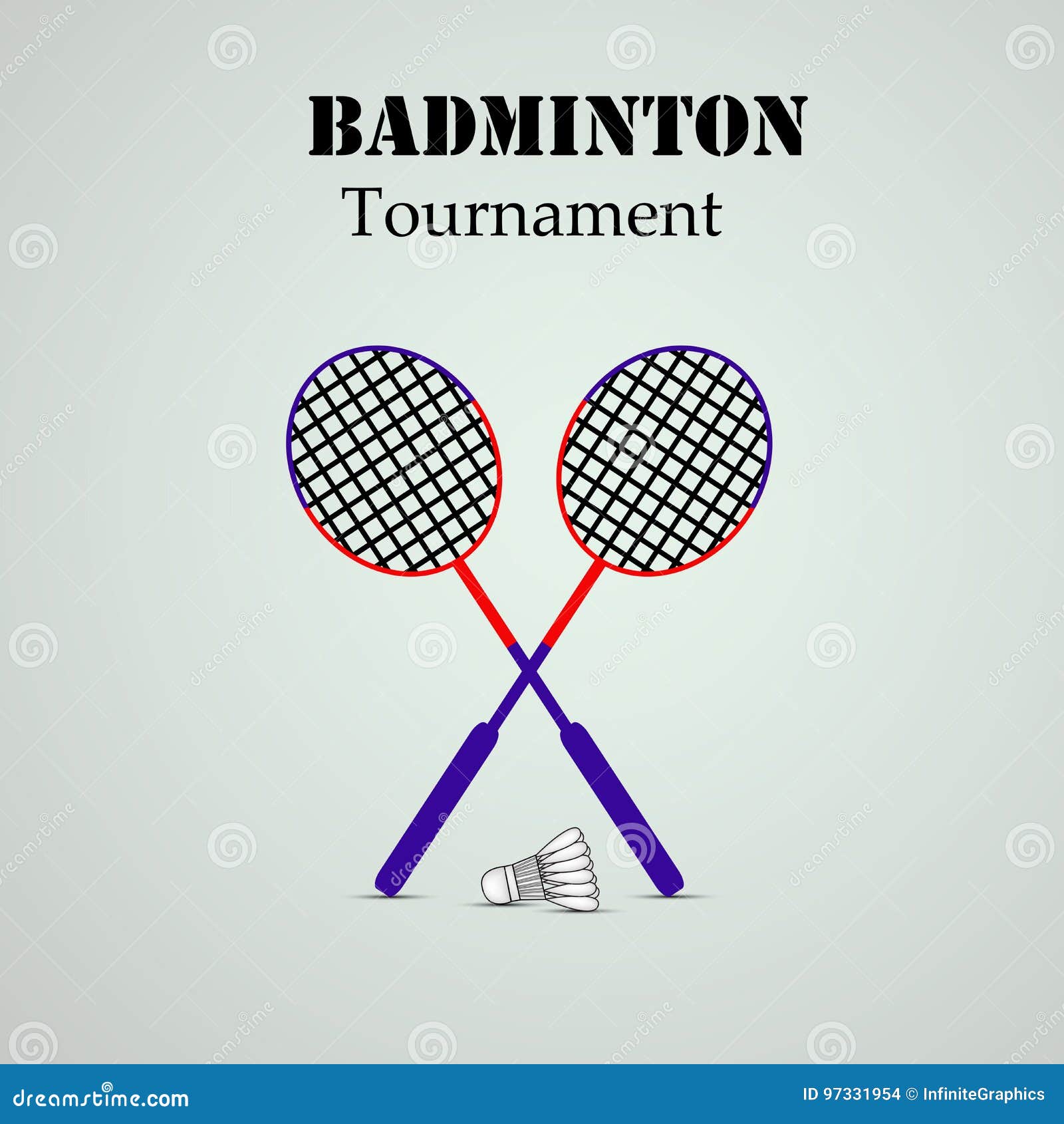 Illustration of Sport Badminton Background Stock Vector Illustration