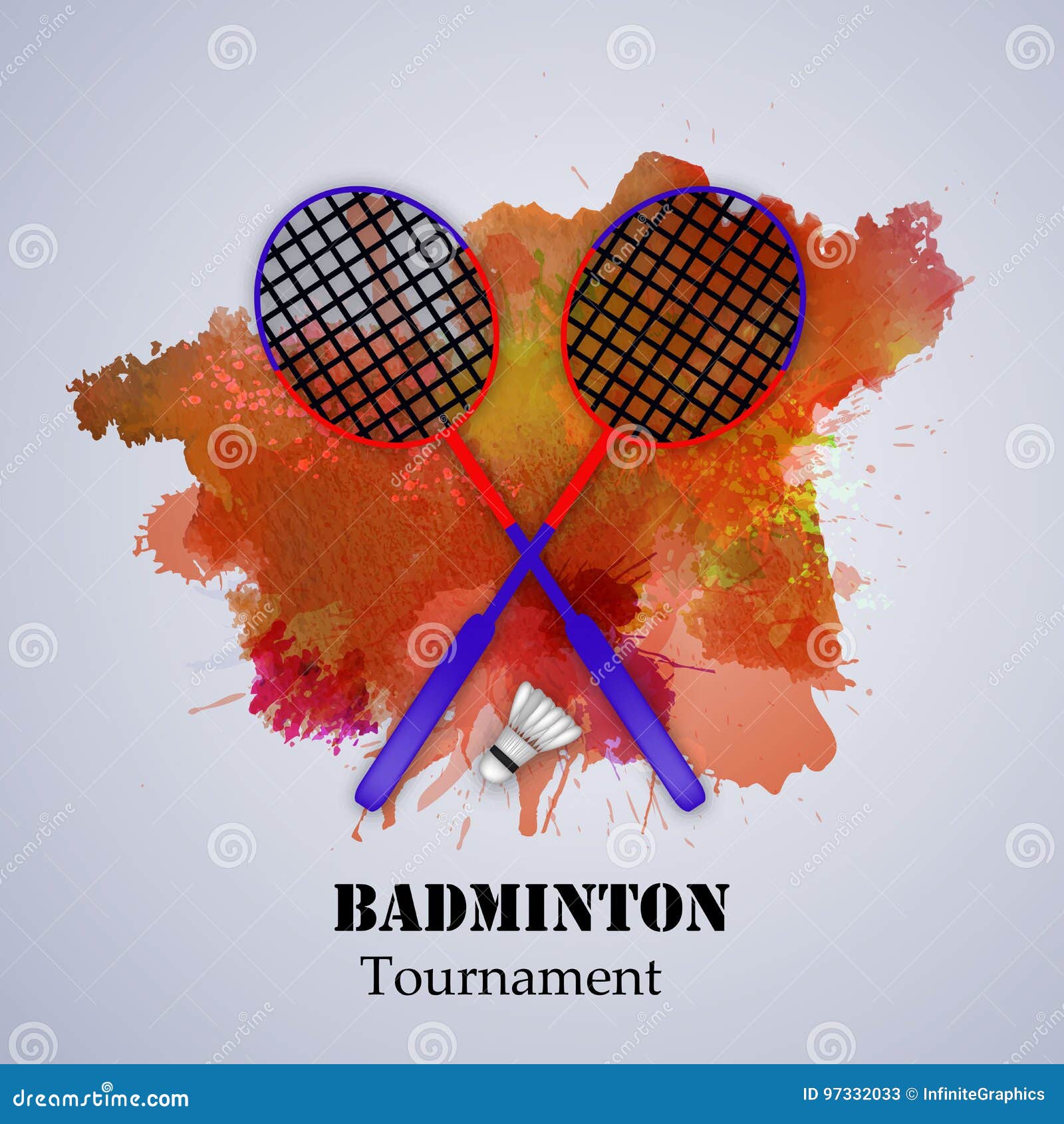 Illustration of Sport Badminton Background Stock Vector Illustration